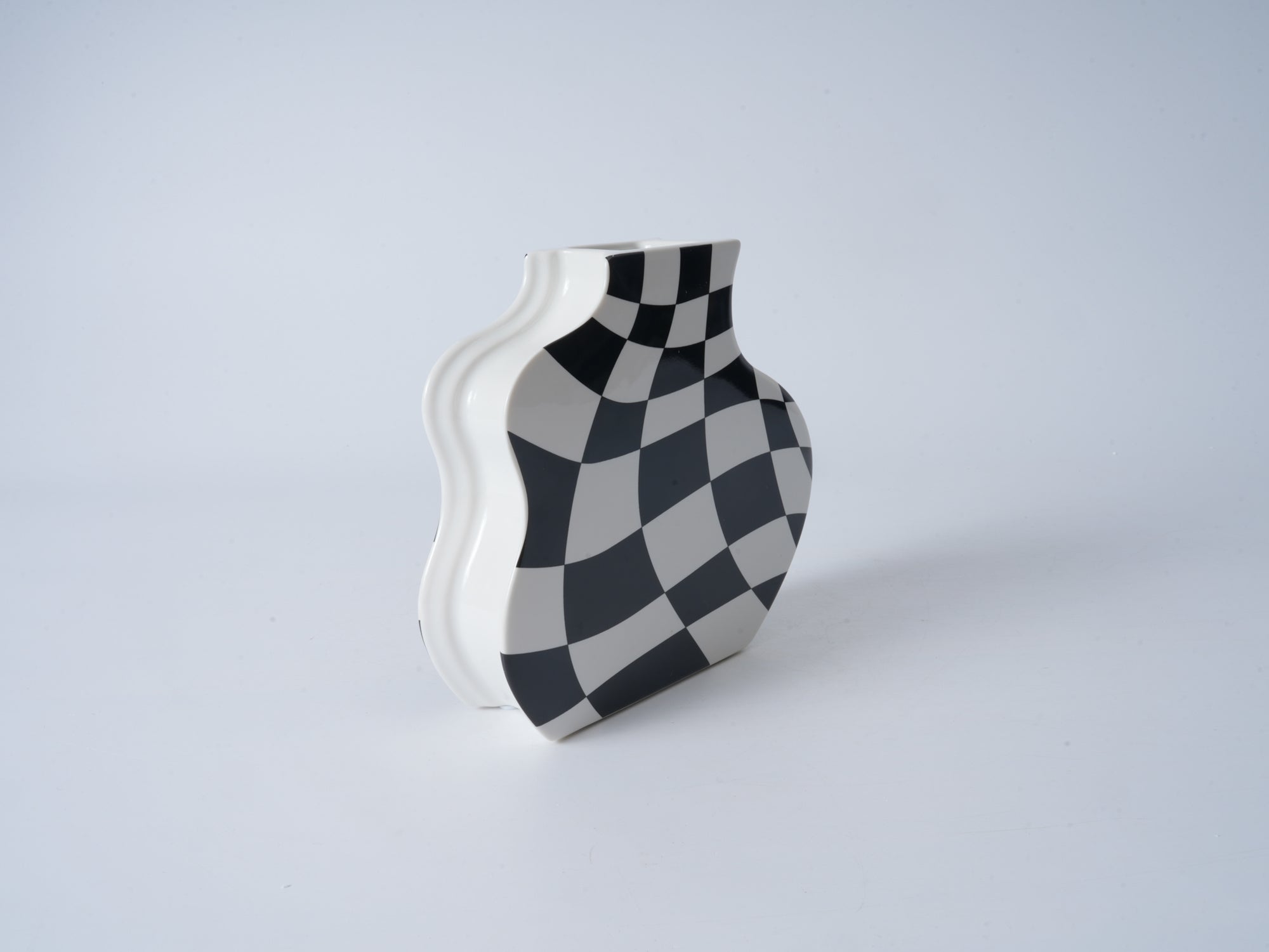 Classic Black Small Checkerboard Pattern Planter