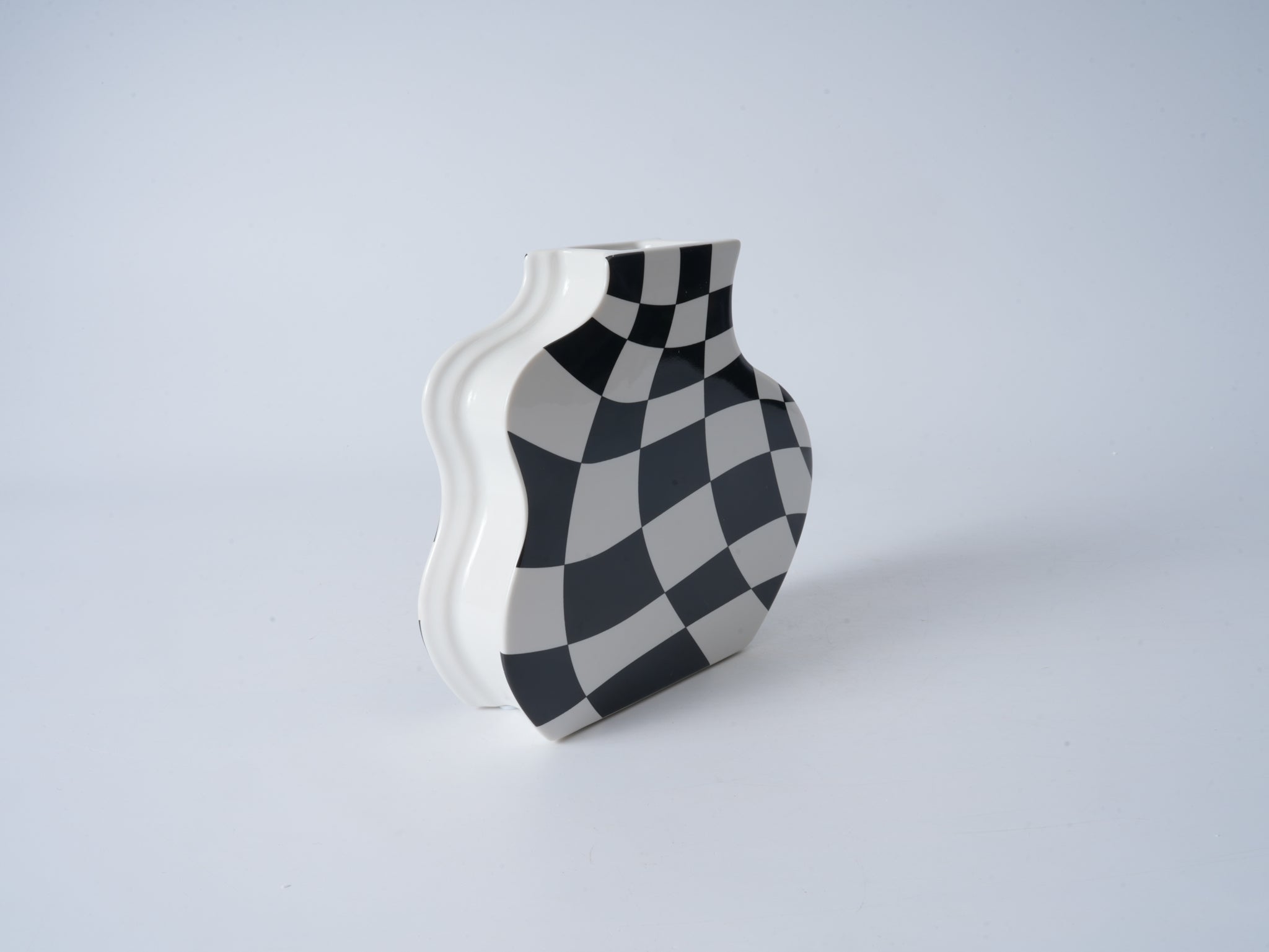 Classic Black Small Checkerboard Pattern Planter