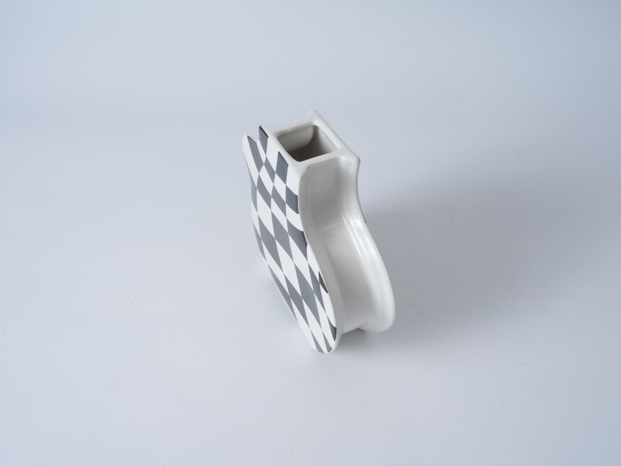 Classic Black Small Checkerboard Pattern Planter