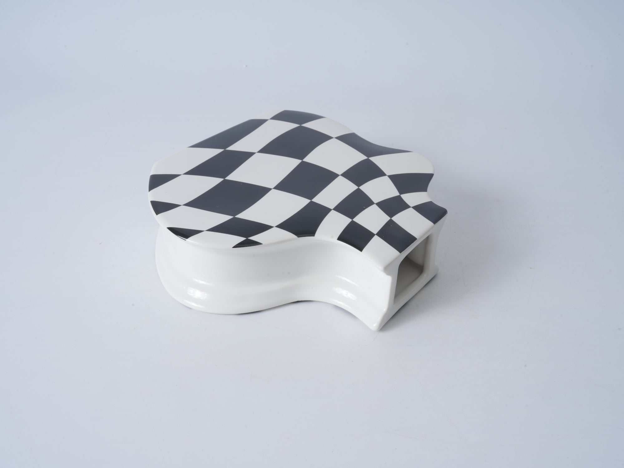 Classic Black Small Checkerboard Pattern Planter