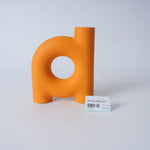 Tube-Shaped Vase D, Matte Gold Block Color