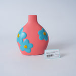 Hand-Painted Ceramic Vase, Rouge Pink
