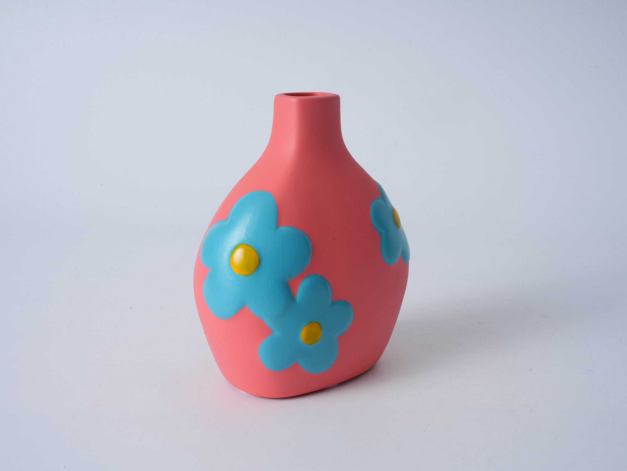Hand-Painted Ceramic Vase, Rouge Pink