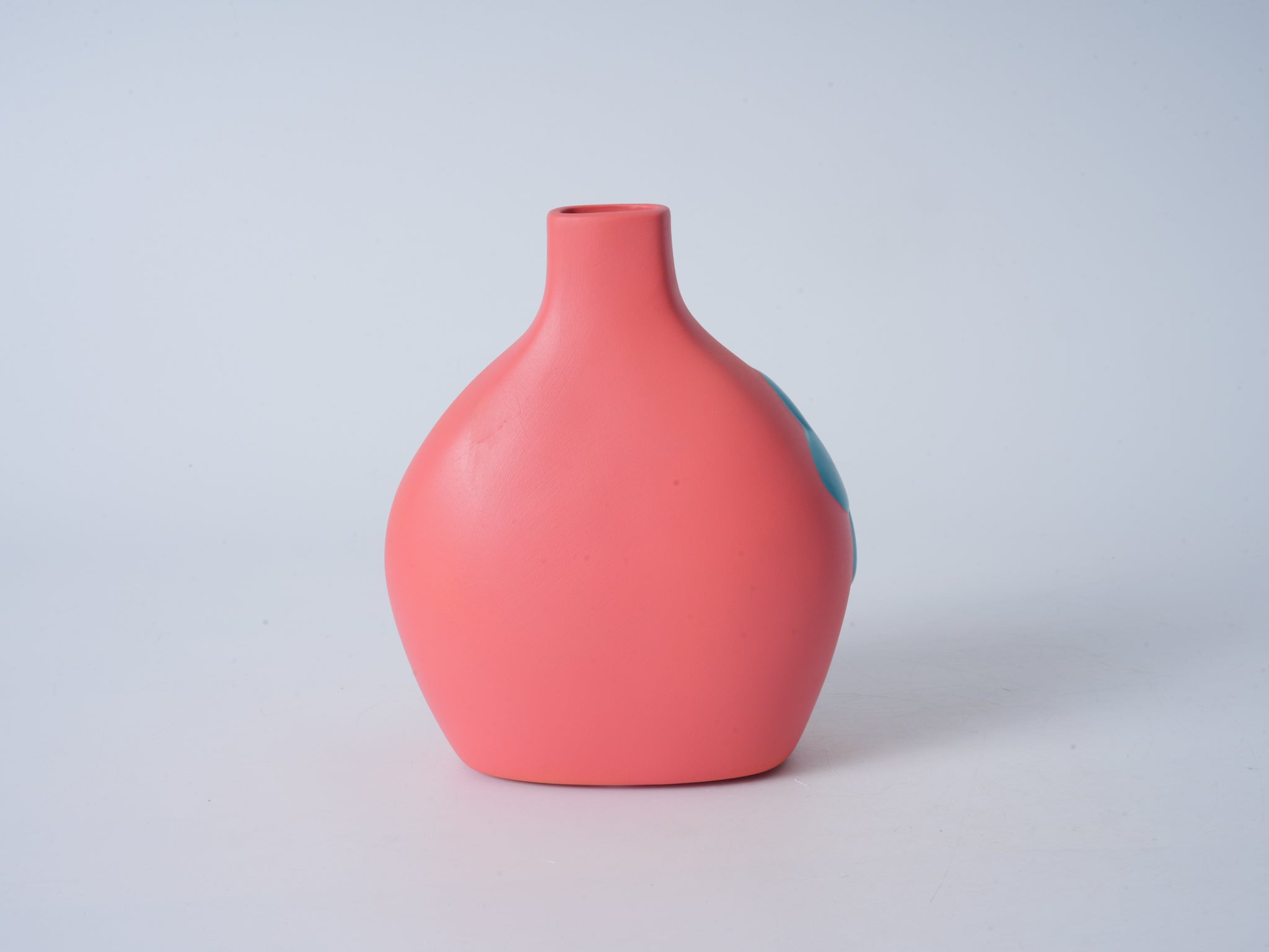 Hand-Painted Ceramic Vase, Rouge Pink