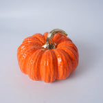 Orange Pumpkin Ceramic Figurine