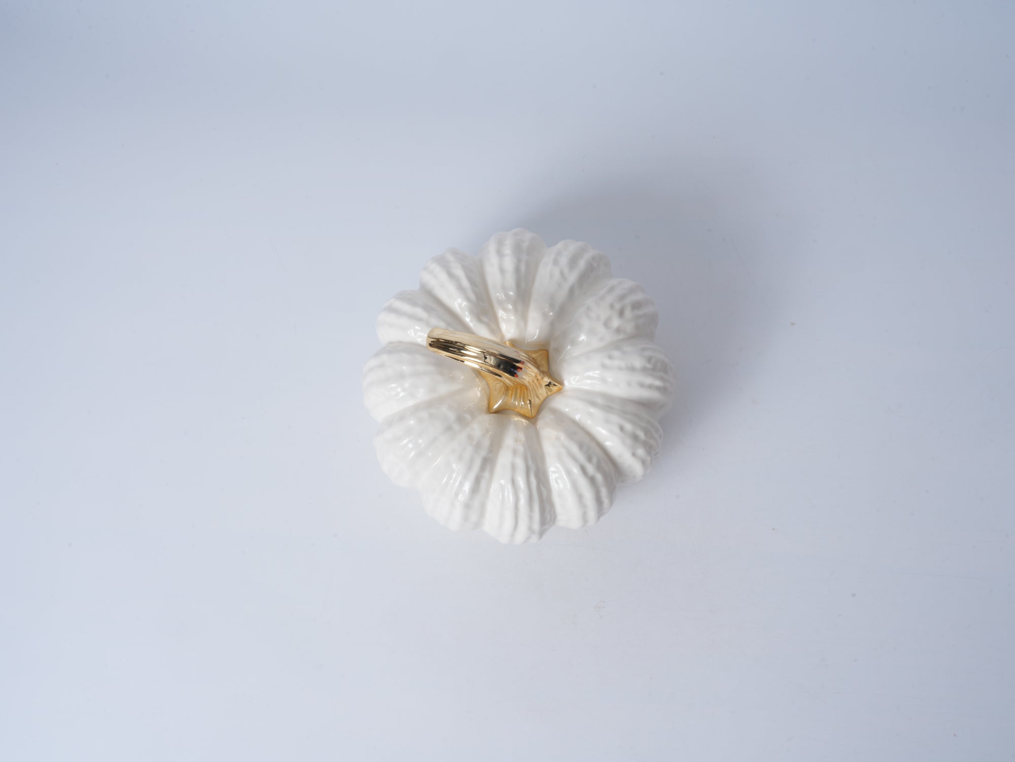 White Pumpkin Ceramic Figurine