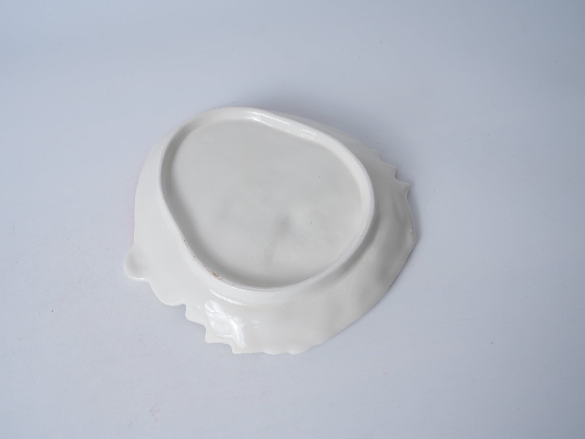 Santa Claus Ceramic Plate - White