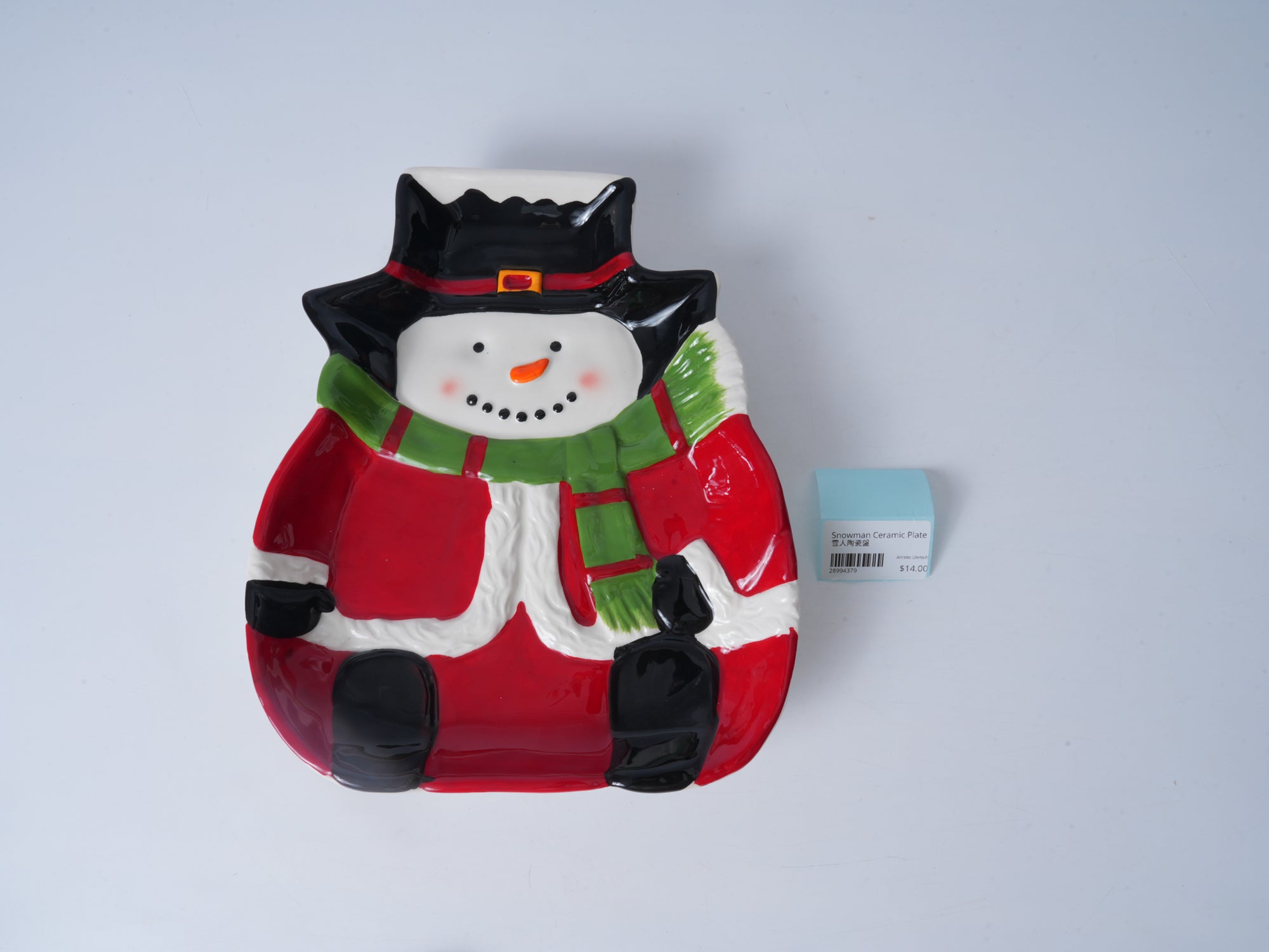 Snowman Ceramic Plate