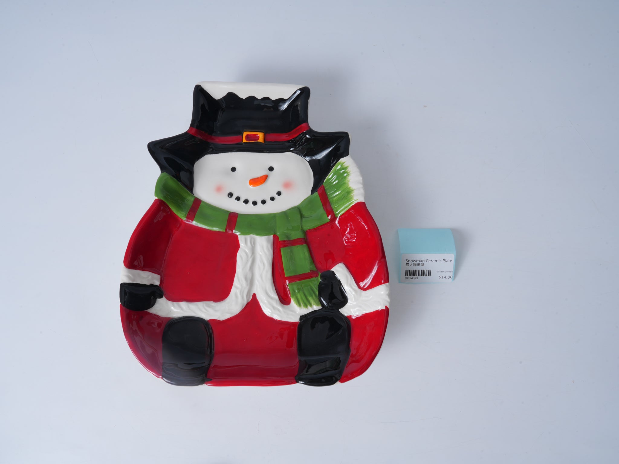 Snowman Ceramic Plate