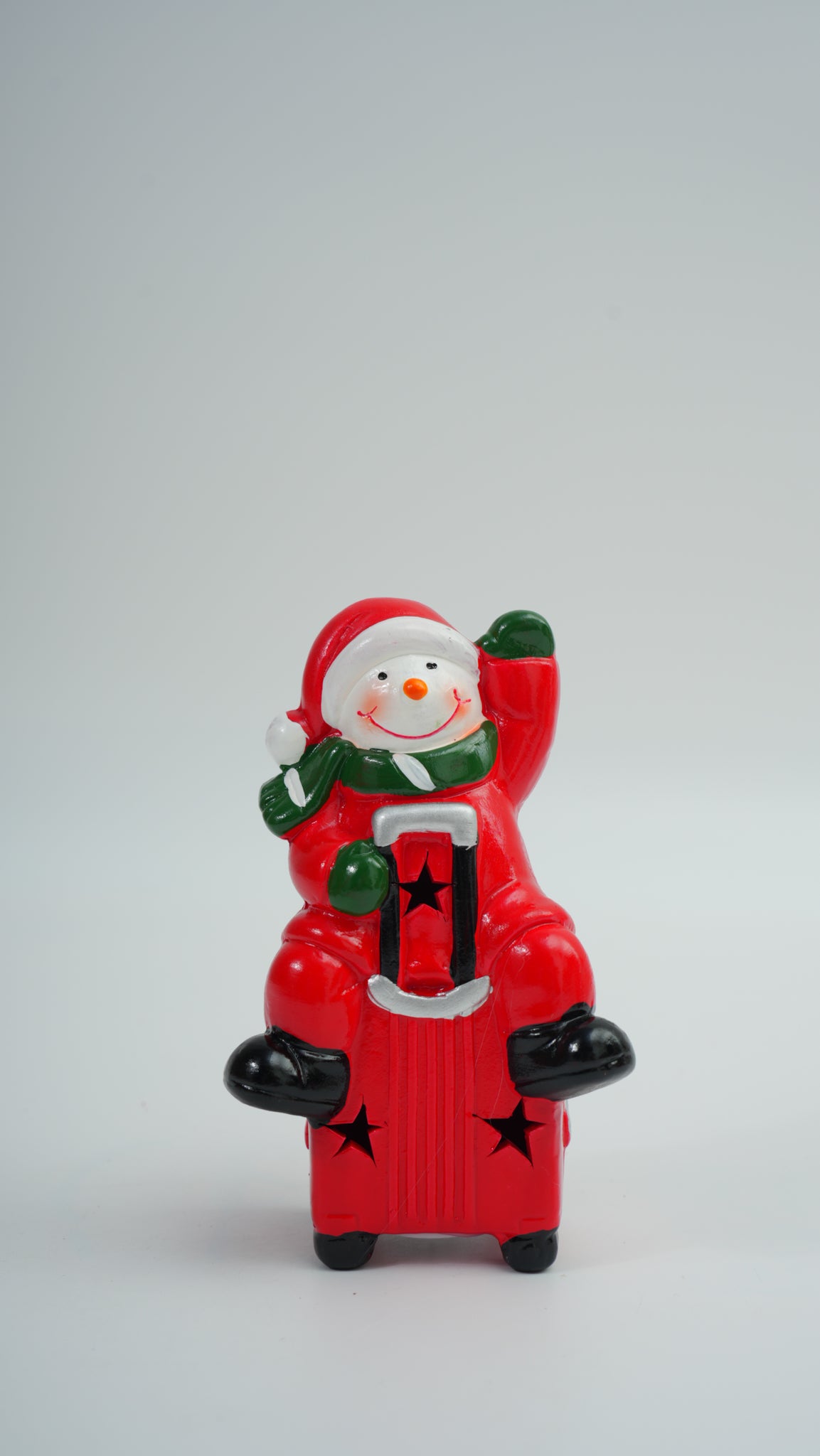Christmas Suitcase Ceramic Figurine