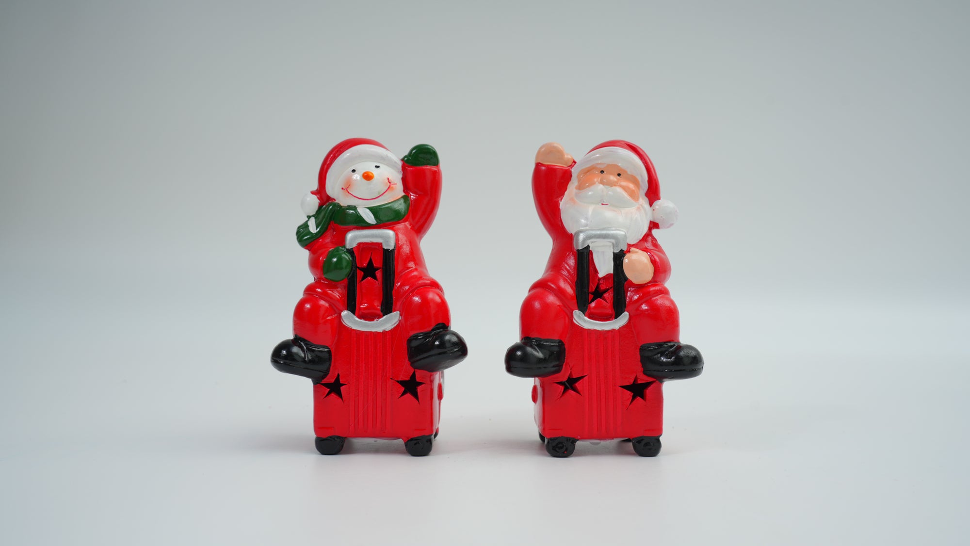 Christmas Suitcase Ceramic Figurine