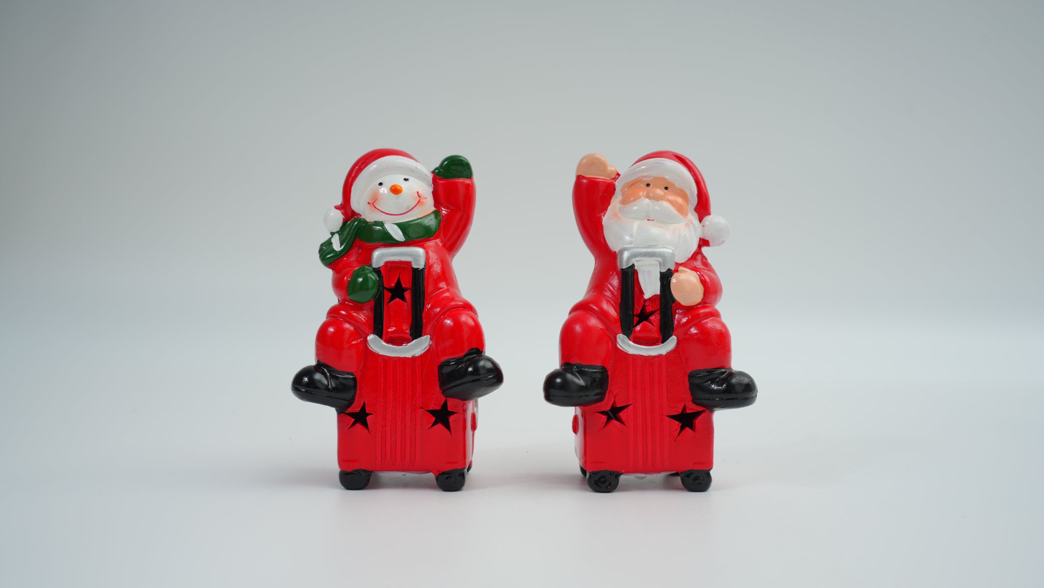 Christmas Suitcase Ceramic Figurine