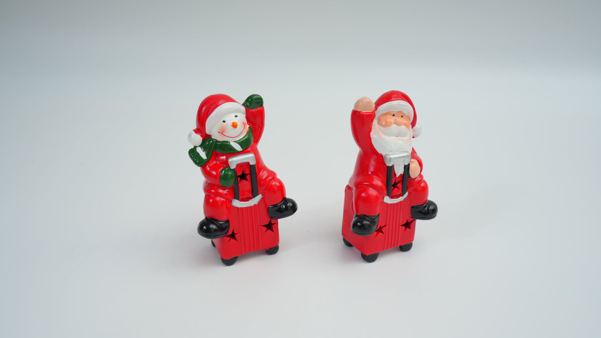 Christmas Suitcase Ceramic Figurine