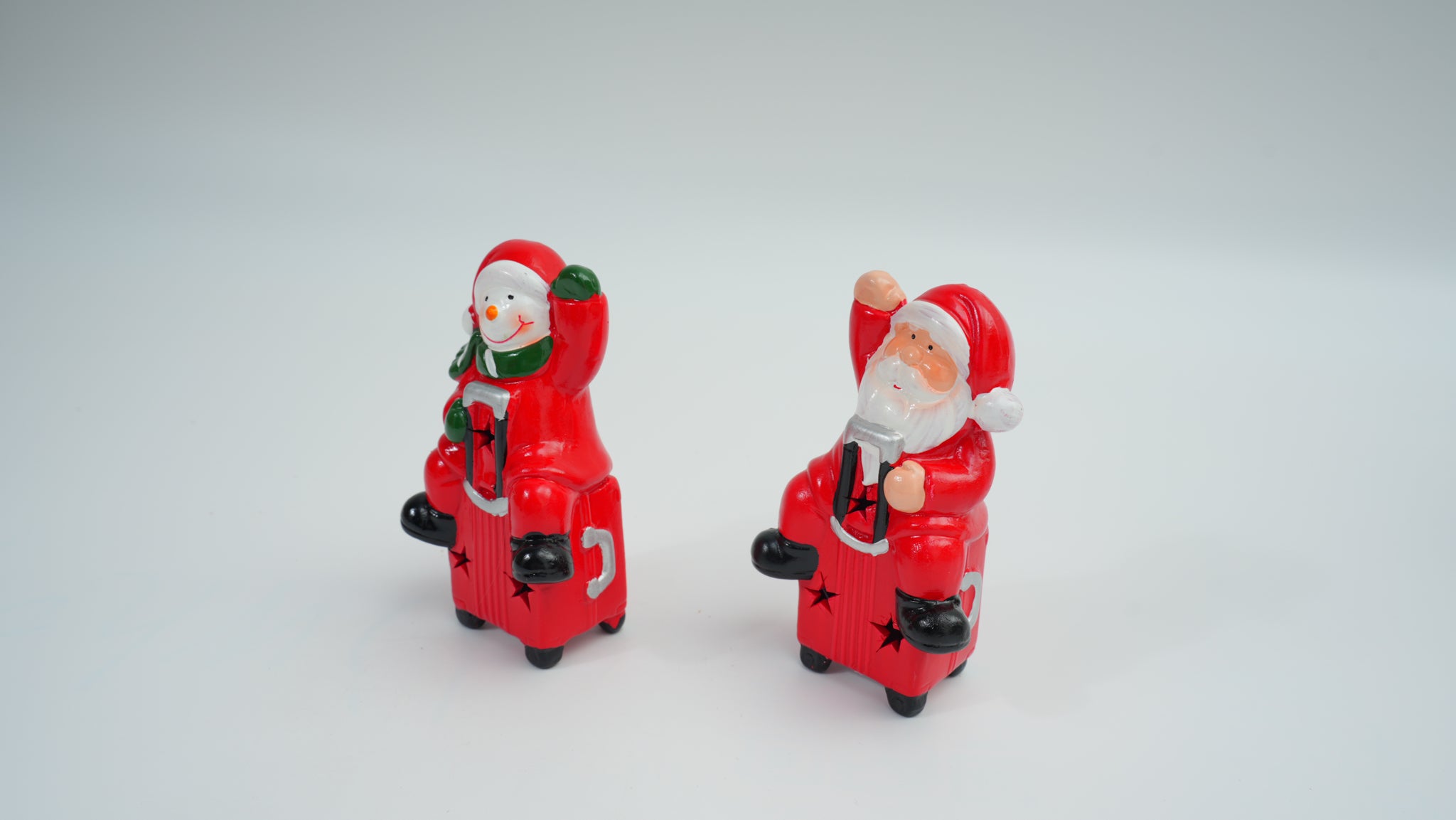 Christmas Suitcase Ceramic Figurine
