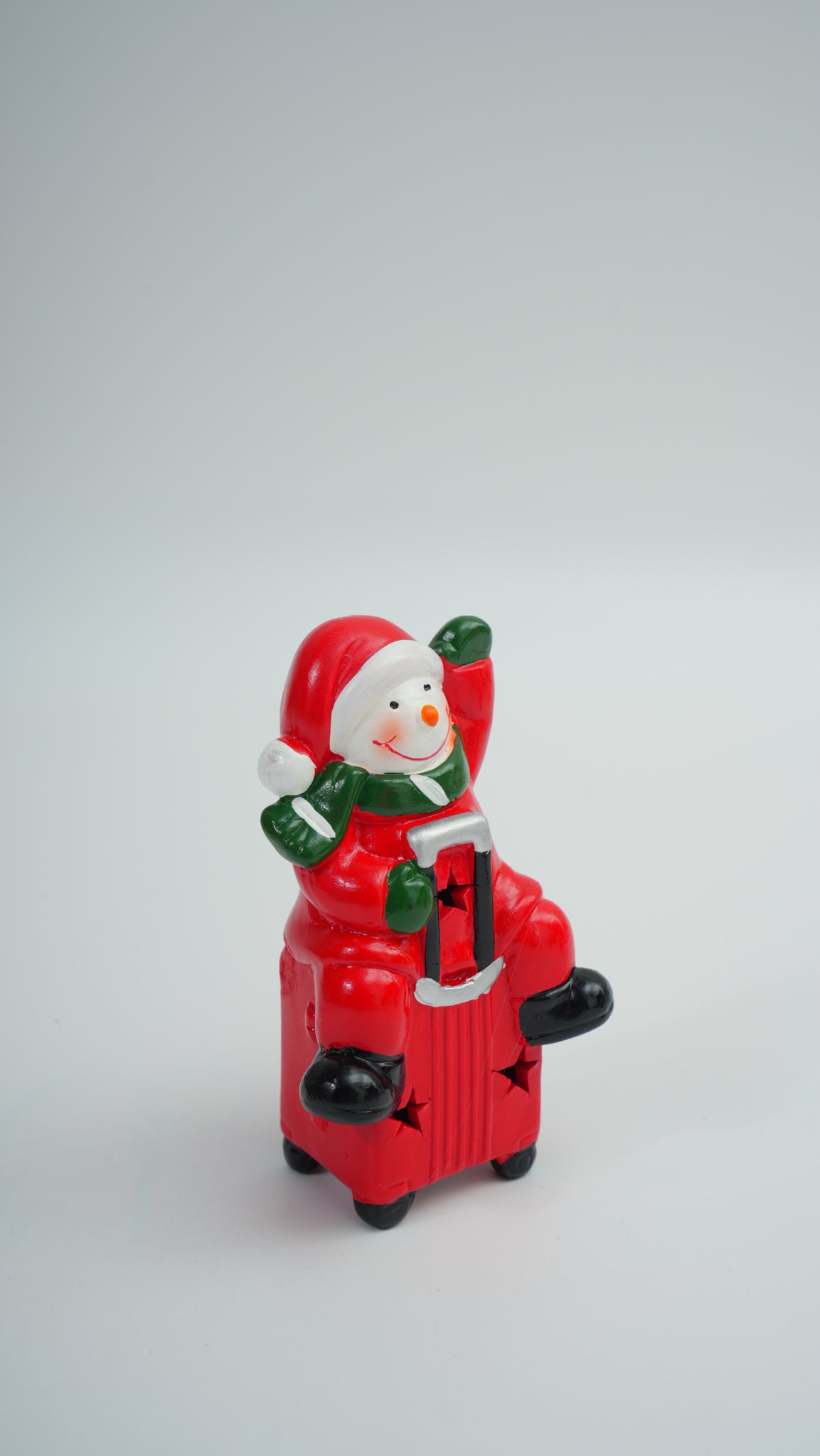 Christmas Suitcase Ceramic Figurine