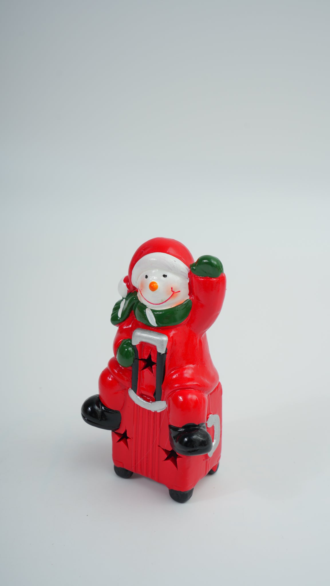Christmas Suitcase Ceramic Figurine