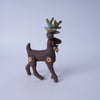 Brown Christmas Reindeer Fabric Figurine