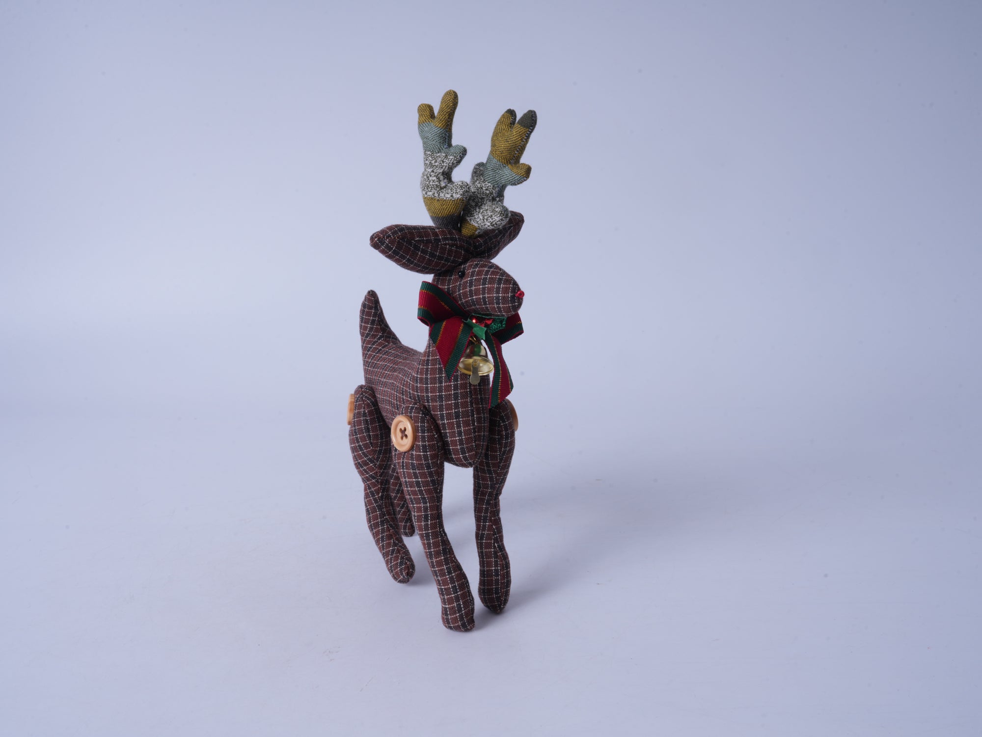 Brown Christmas Reindeer Fabric Figurine