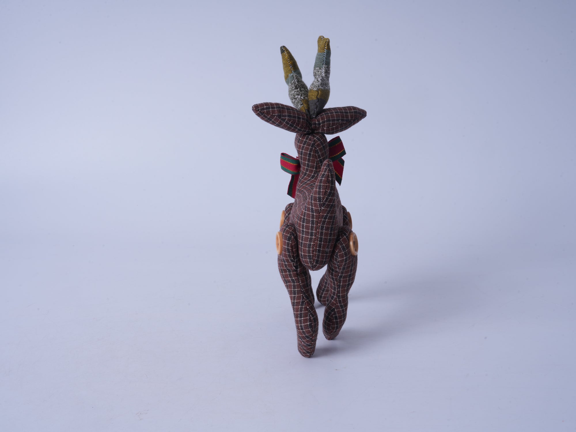 Brown Christmas Reindeer Fabric Figurine