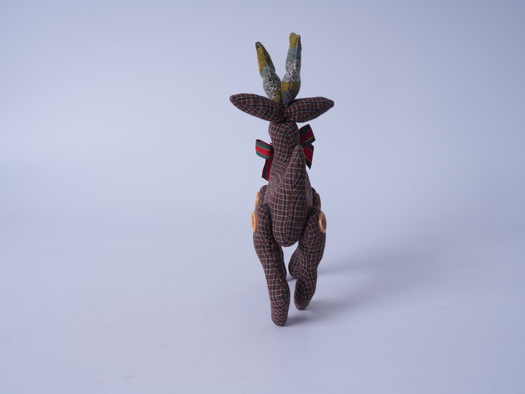 Brown Christmas Reindeer Fabric Figurine