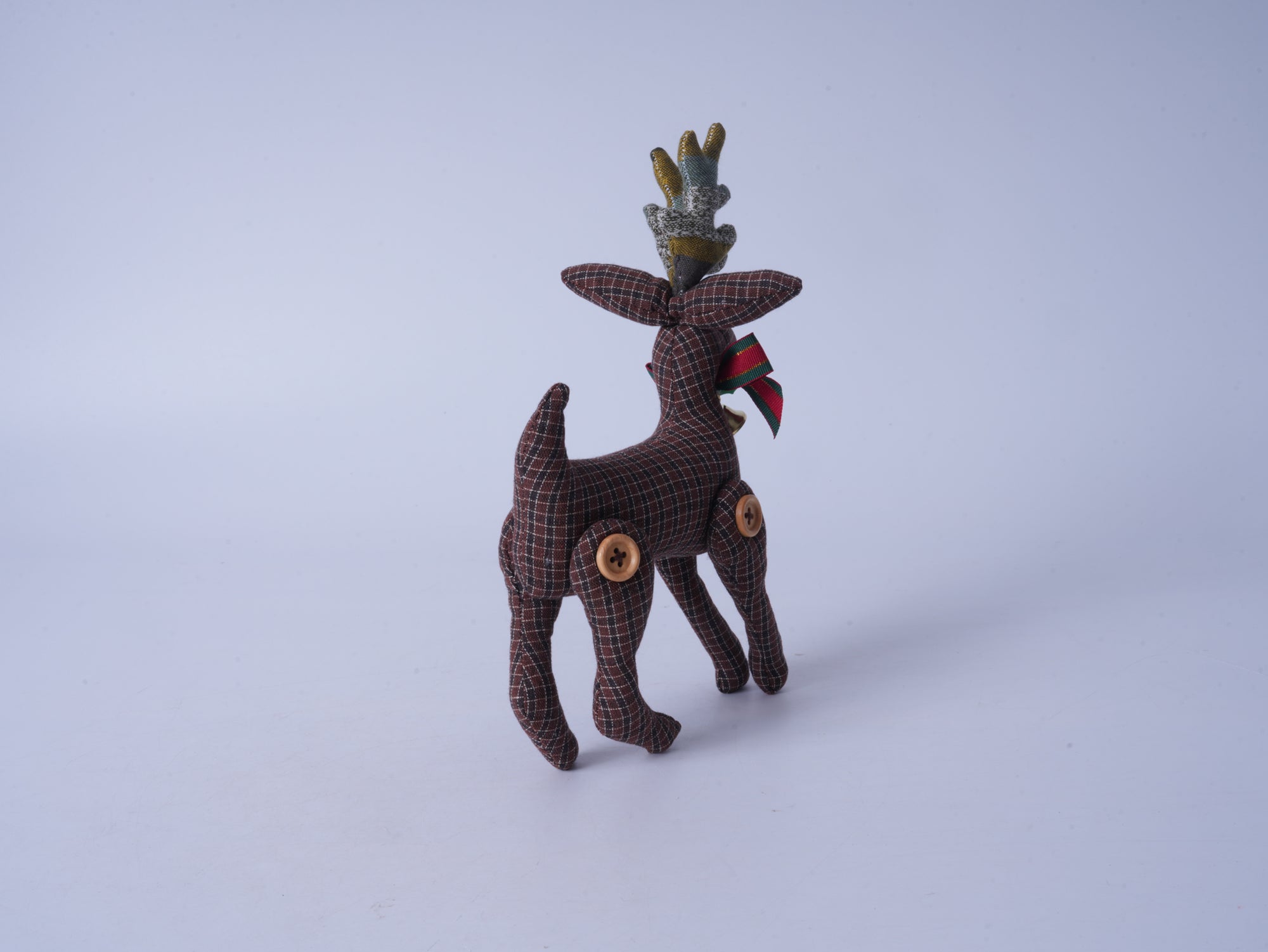 Brown Christmas Reindeer Fabric Figurine