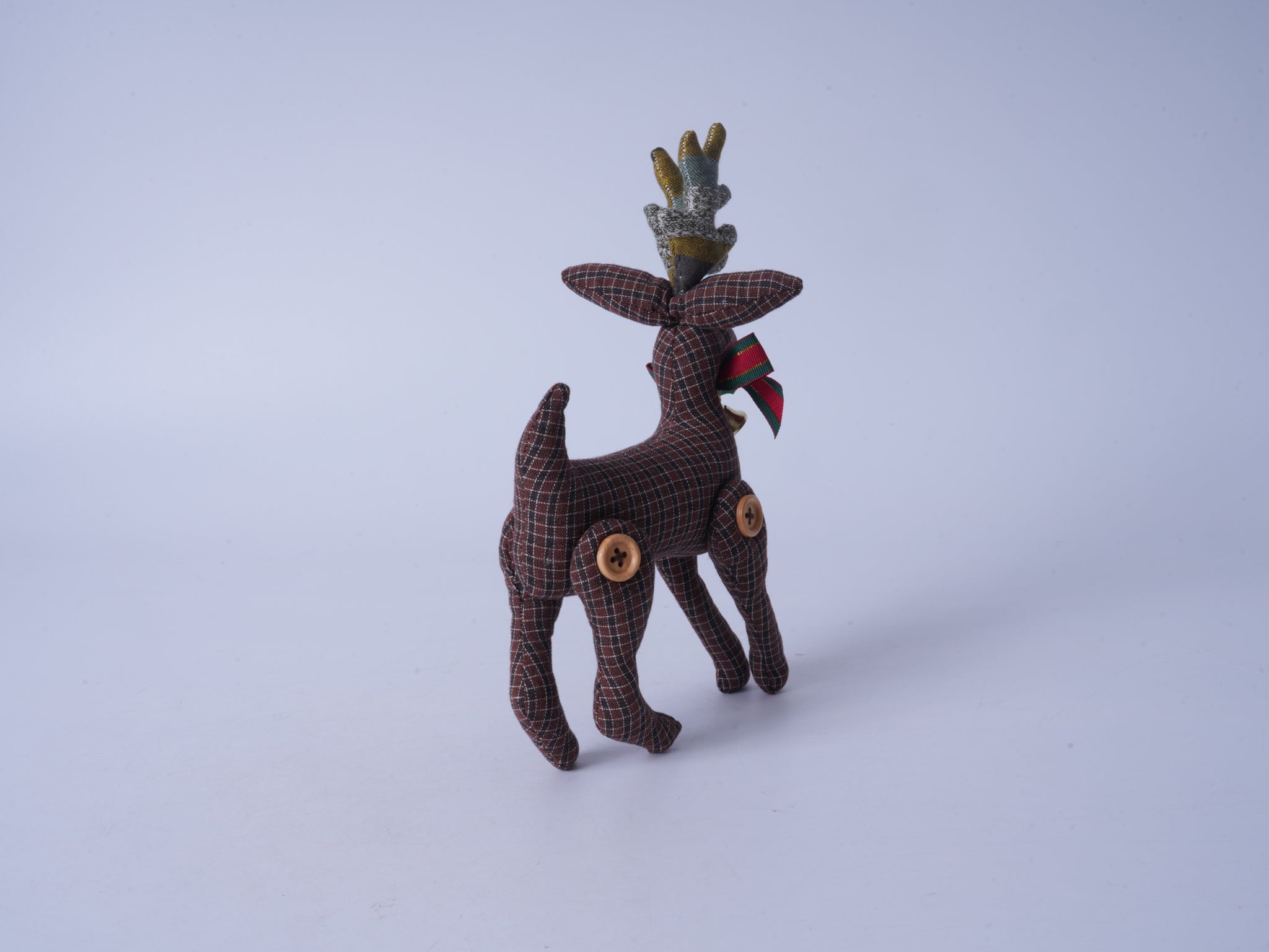 Brown Christmas Reindeer Fabric Figurine