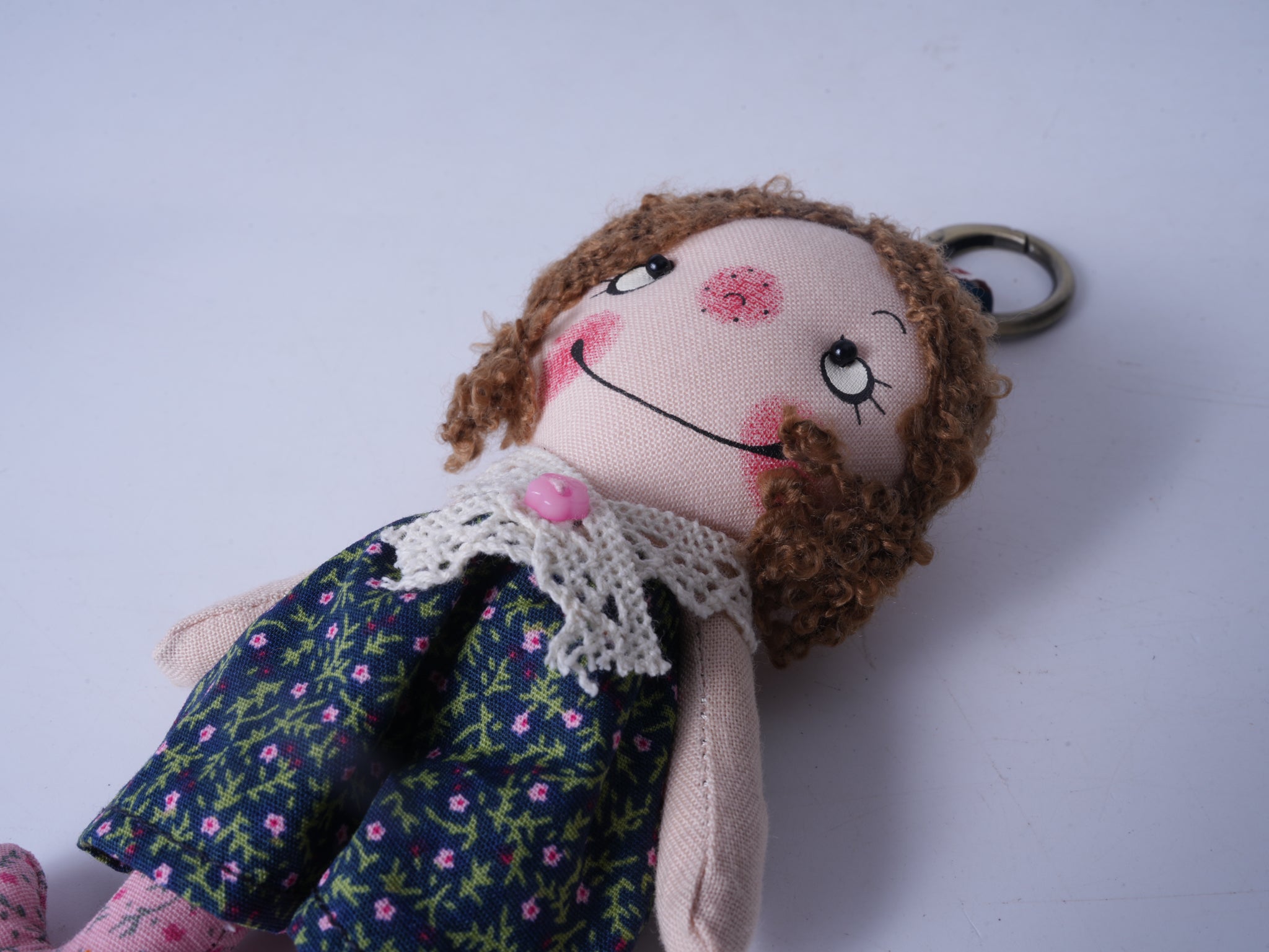 Cheeky Girl Fabric Figurine (Pink)