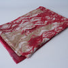 Red Satin Gold-Stamped Scarf