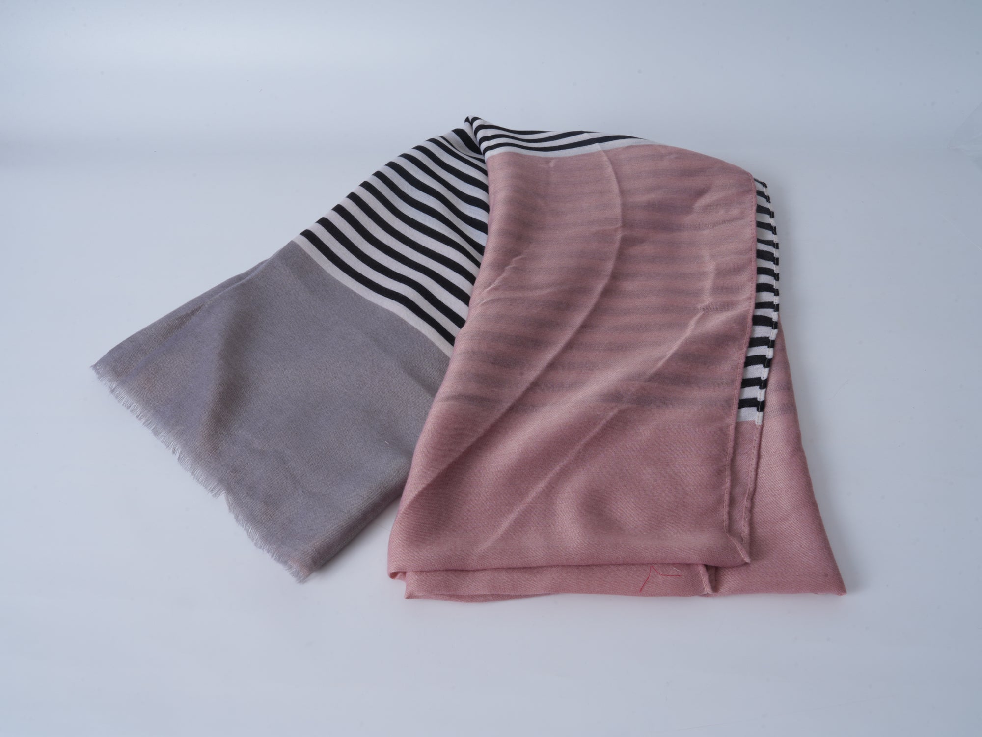 Blue Pink Satin Long Scarf