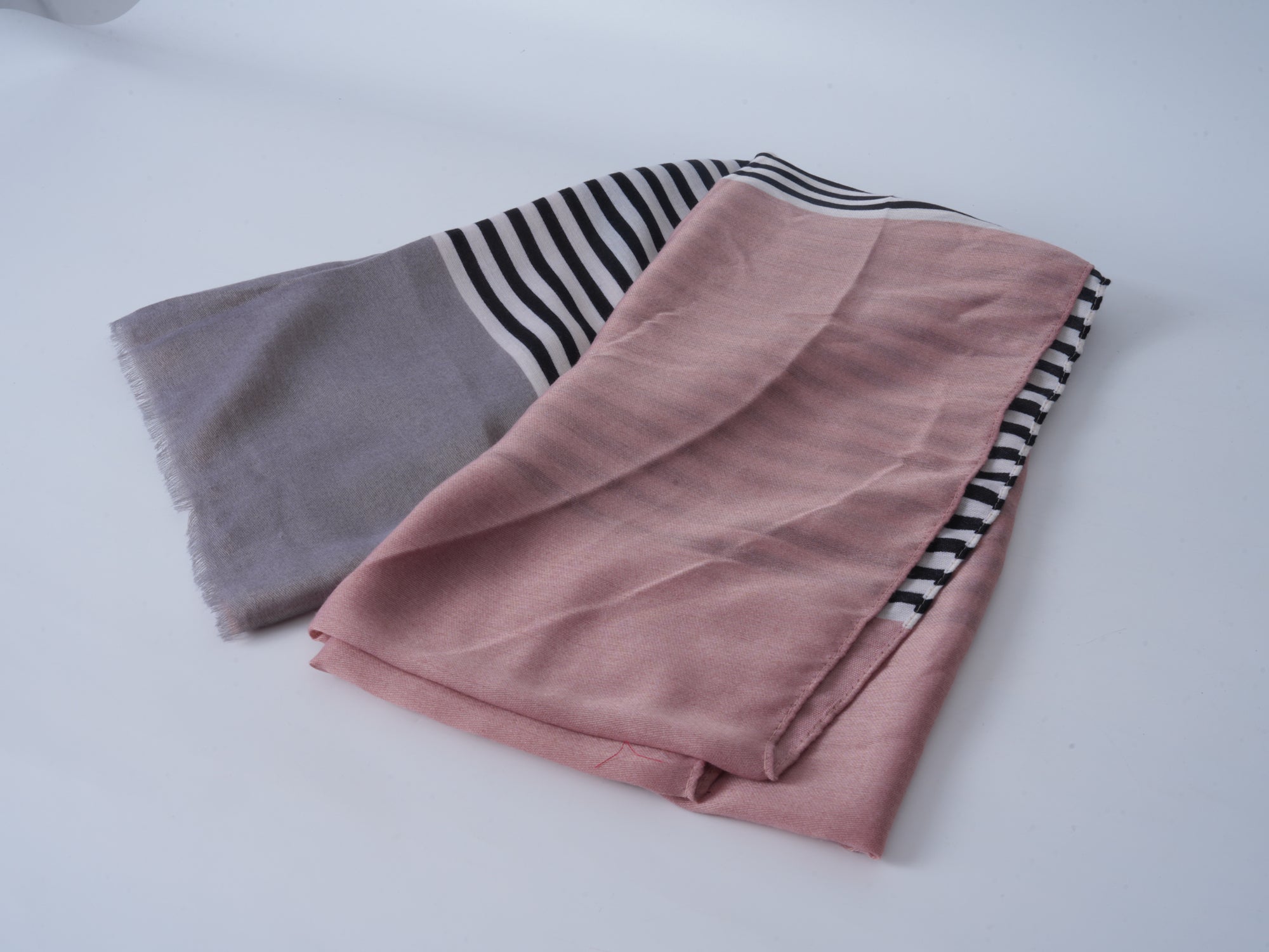 Blue Pink Satin Long Scarf