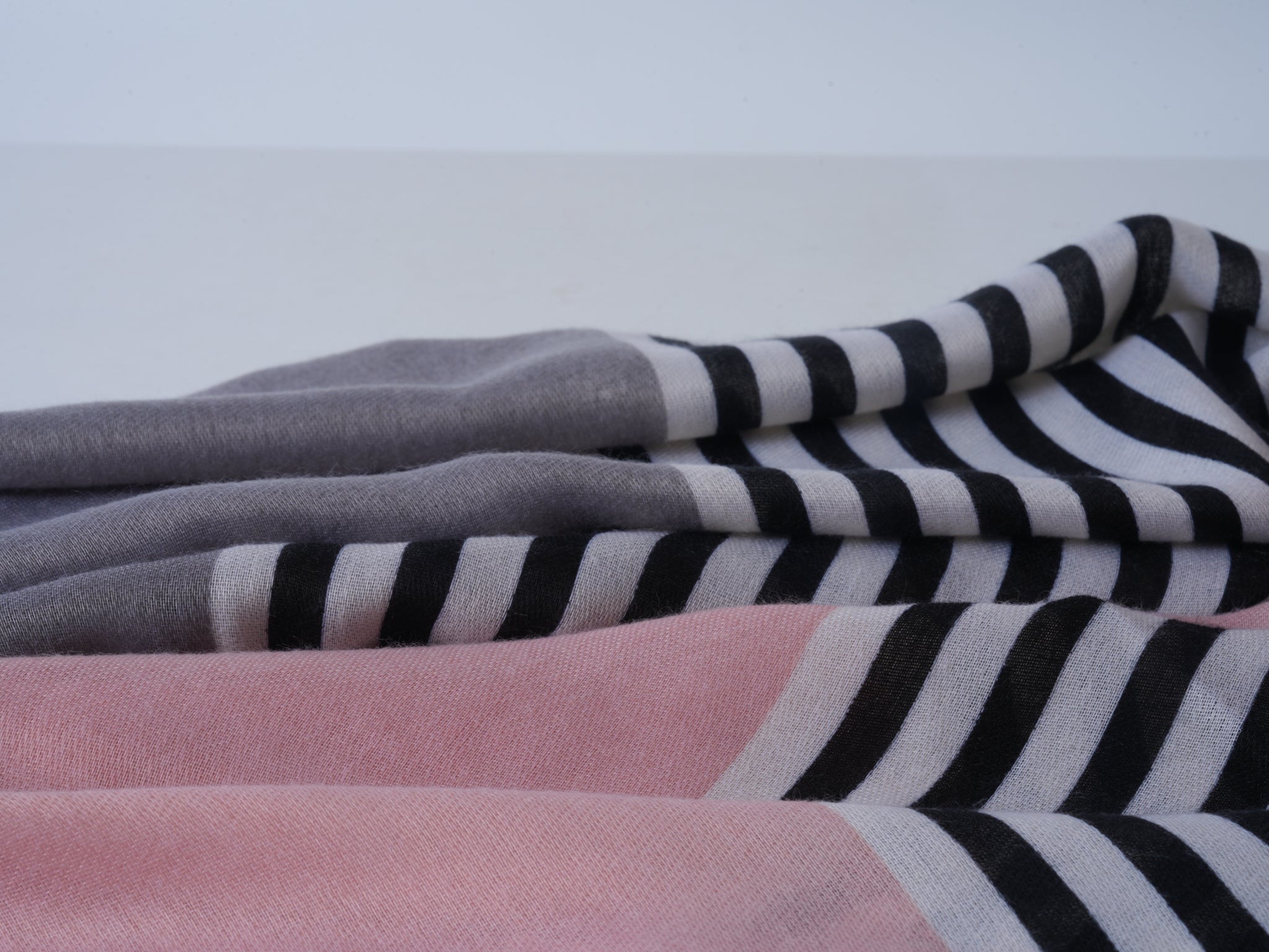 Blue Pink Satin Long Scarf