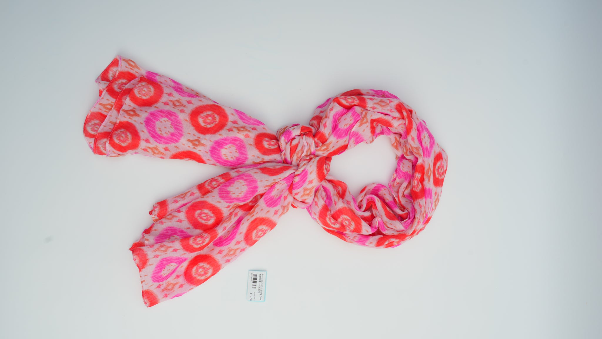 Pink Thick Knit Long Scarf