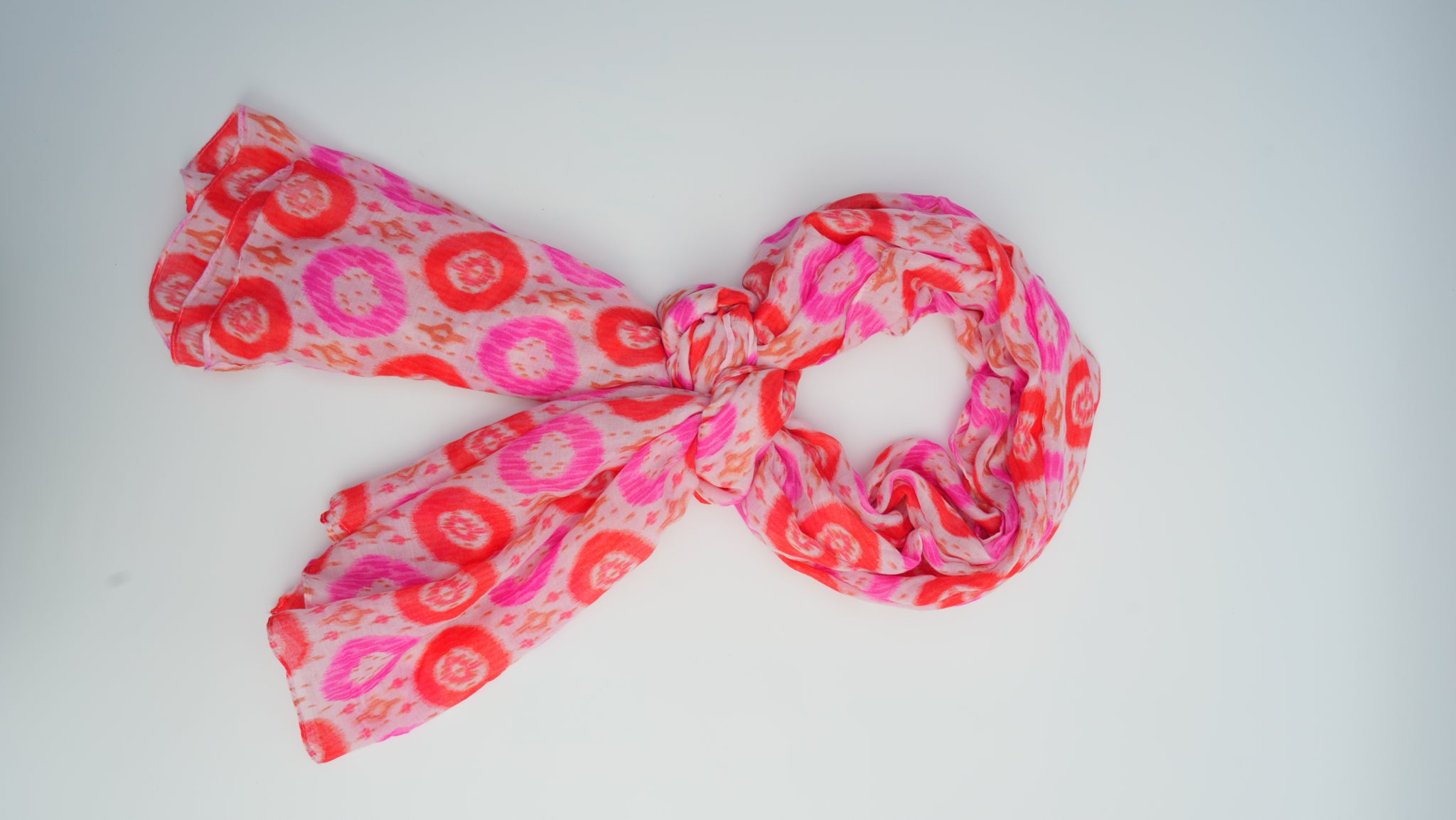 Pink Thick Knit Long Scarf