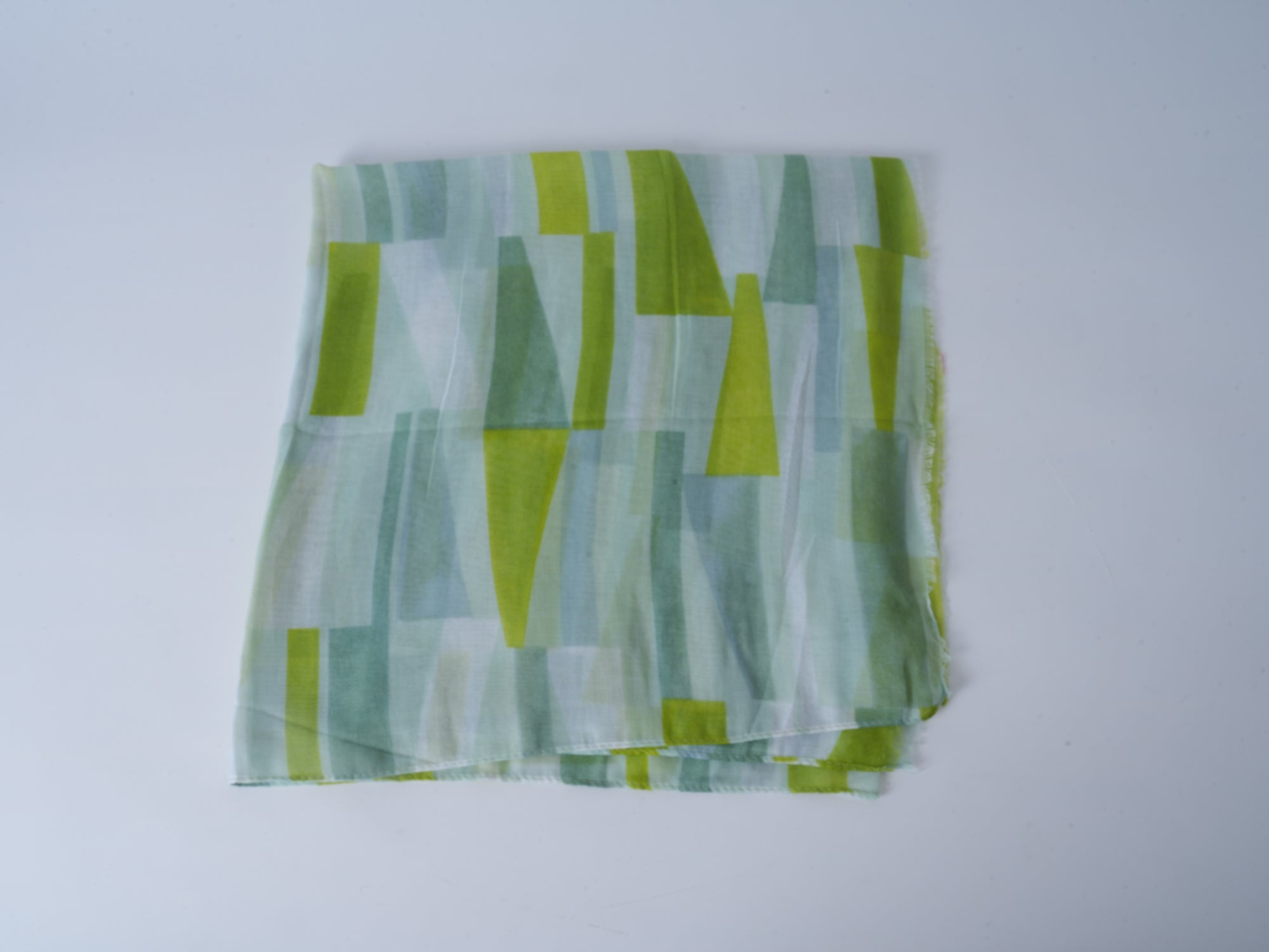 Lime Green Striped Thick Knit Long Scarf