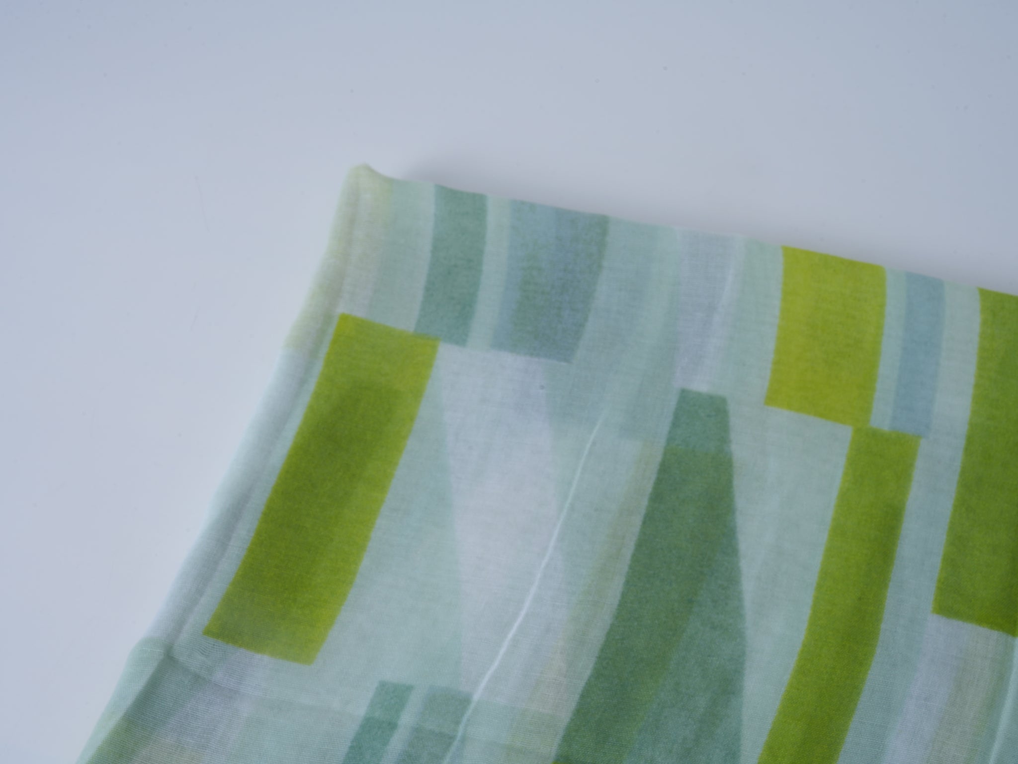 Lime Green Striped Thick Knit Long Scarf