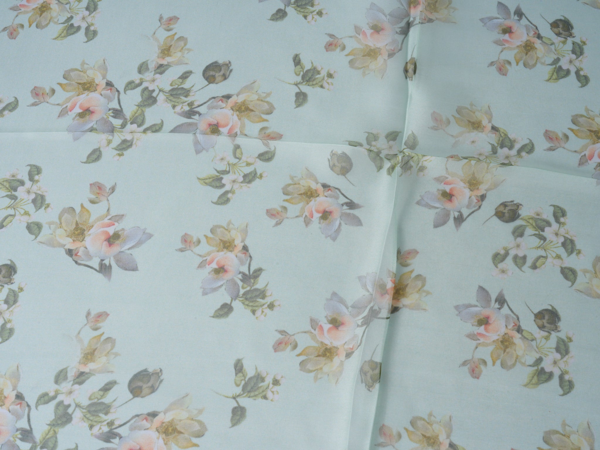 Spring Blossoms Double-Sided Jacquard Silk Scarf