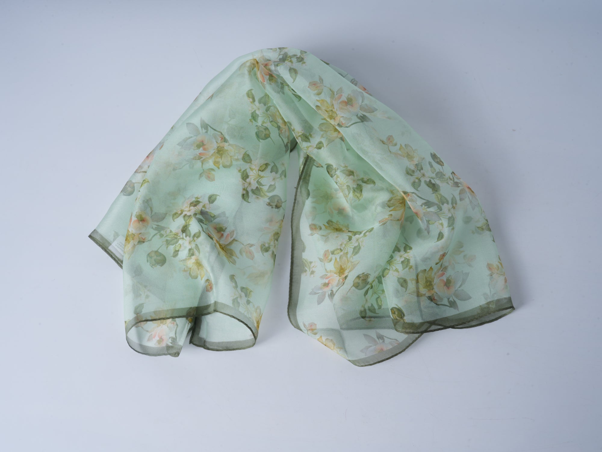 Spring Blossoms Double-Sided Jacquard Silk Scarf