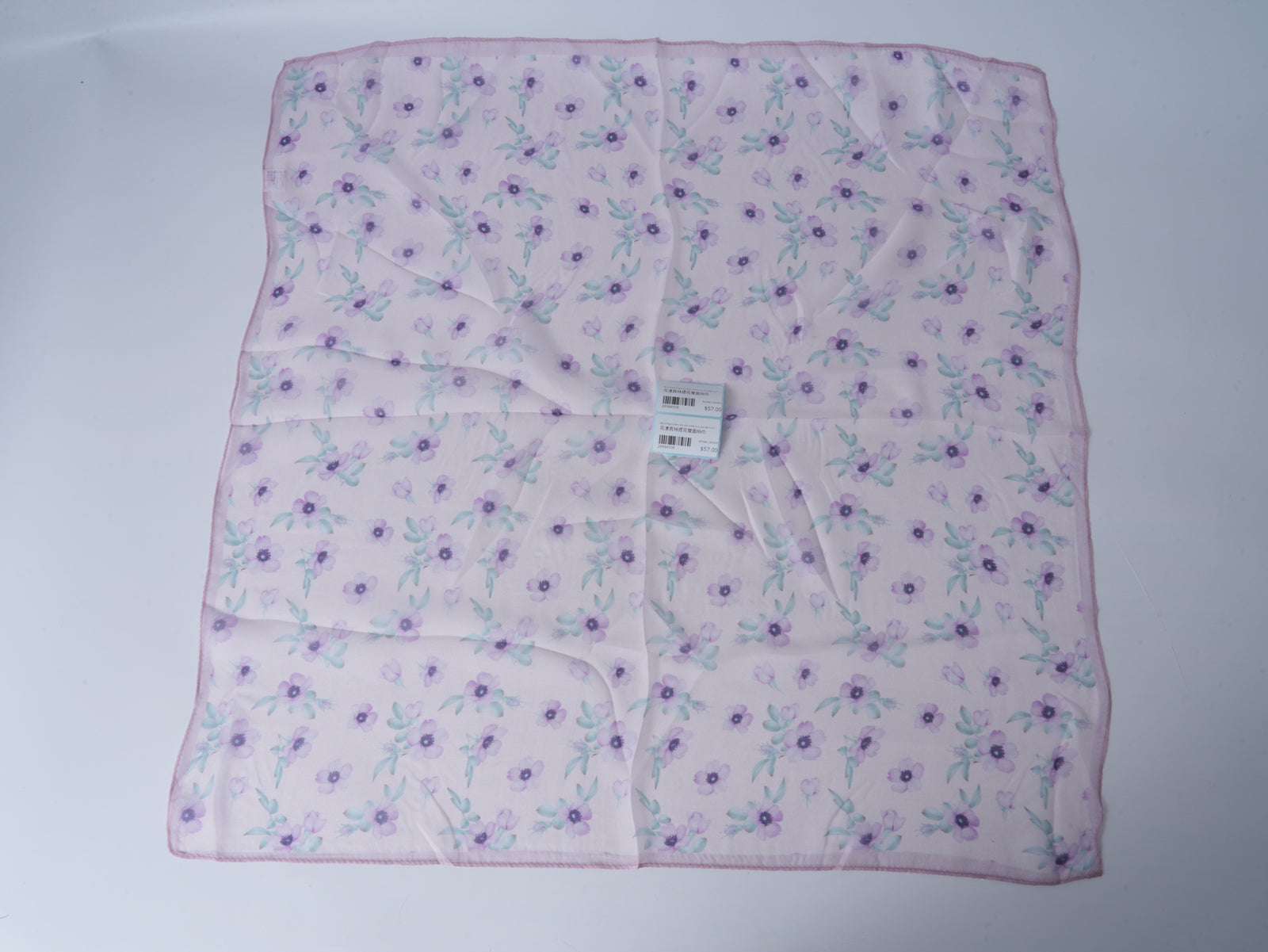 Blooming Flowers Double-Sided Jacquard Silk Scarf