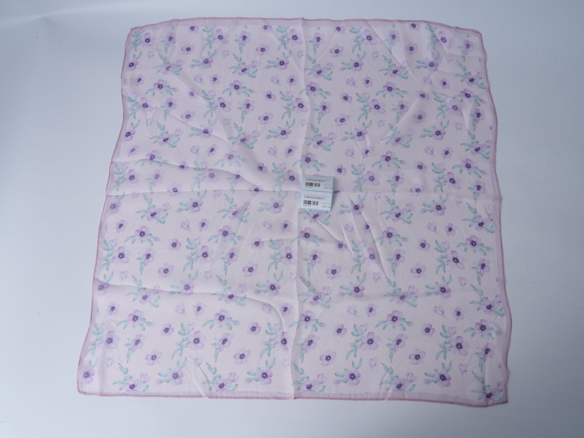 Blooming Flowers Double-Sided Jacquard Silk Scarf