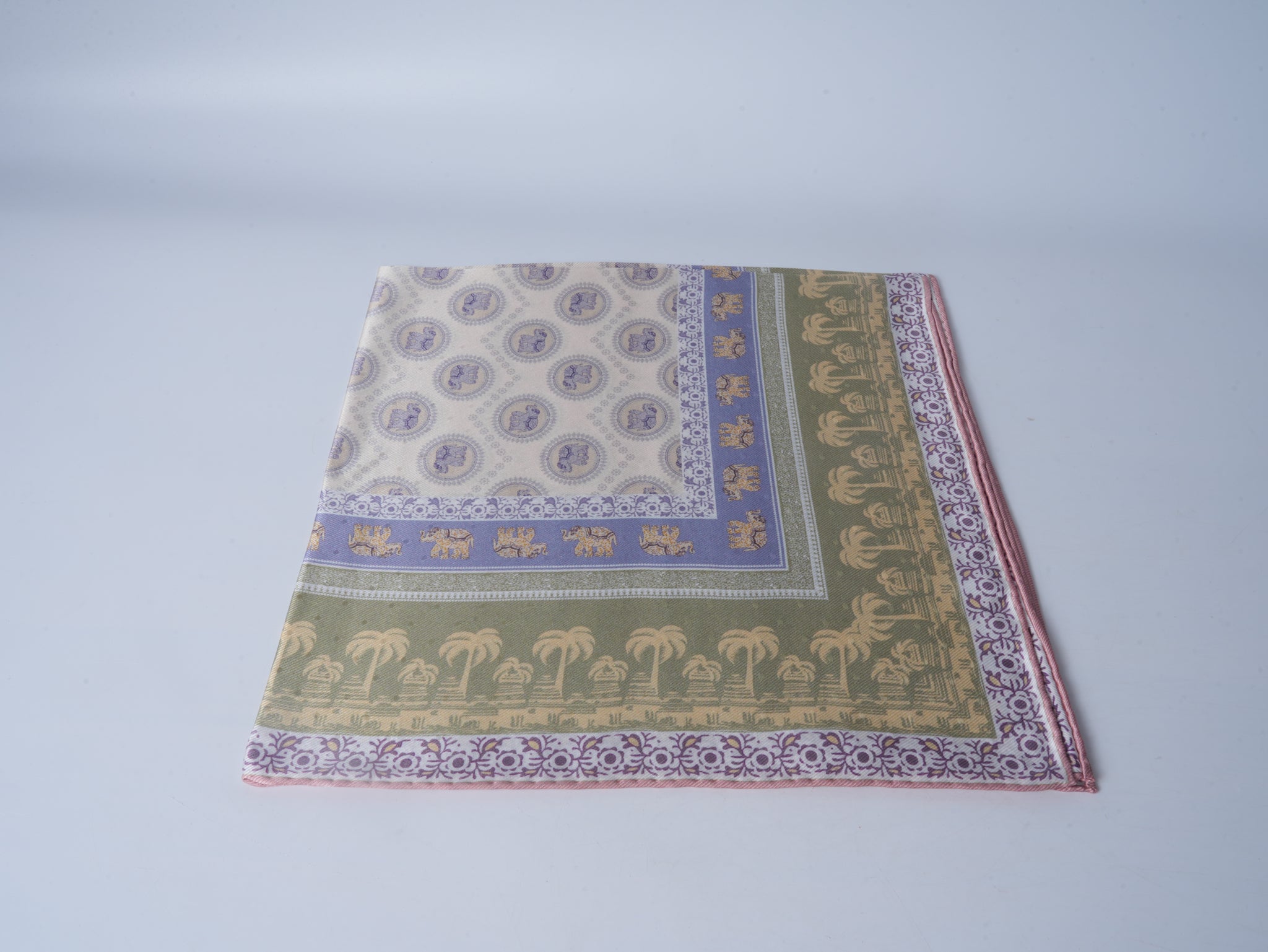 Silver Gray Double-Sided Jacquard Silk Scarf