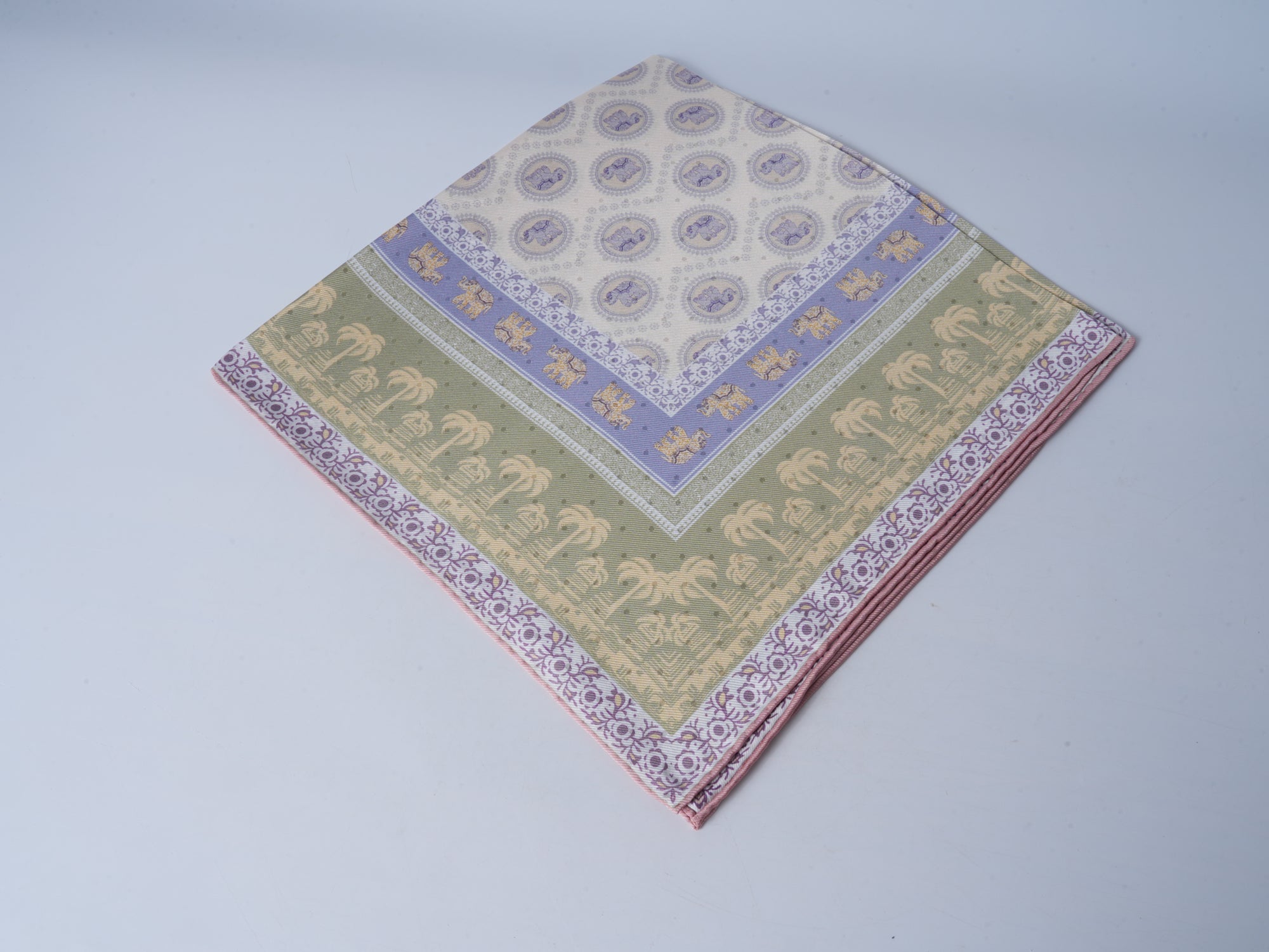 Silver Gray Double-Sided Jacquard Silk Scarf