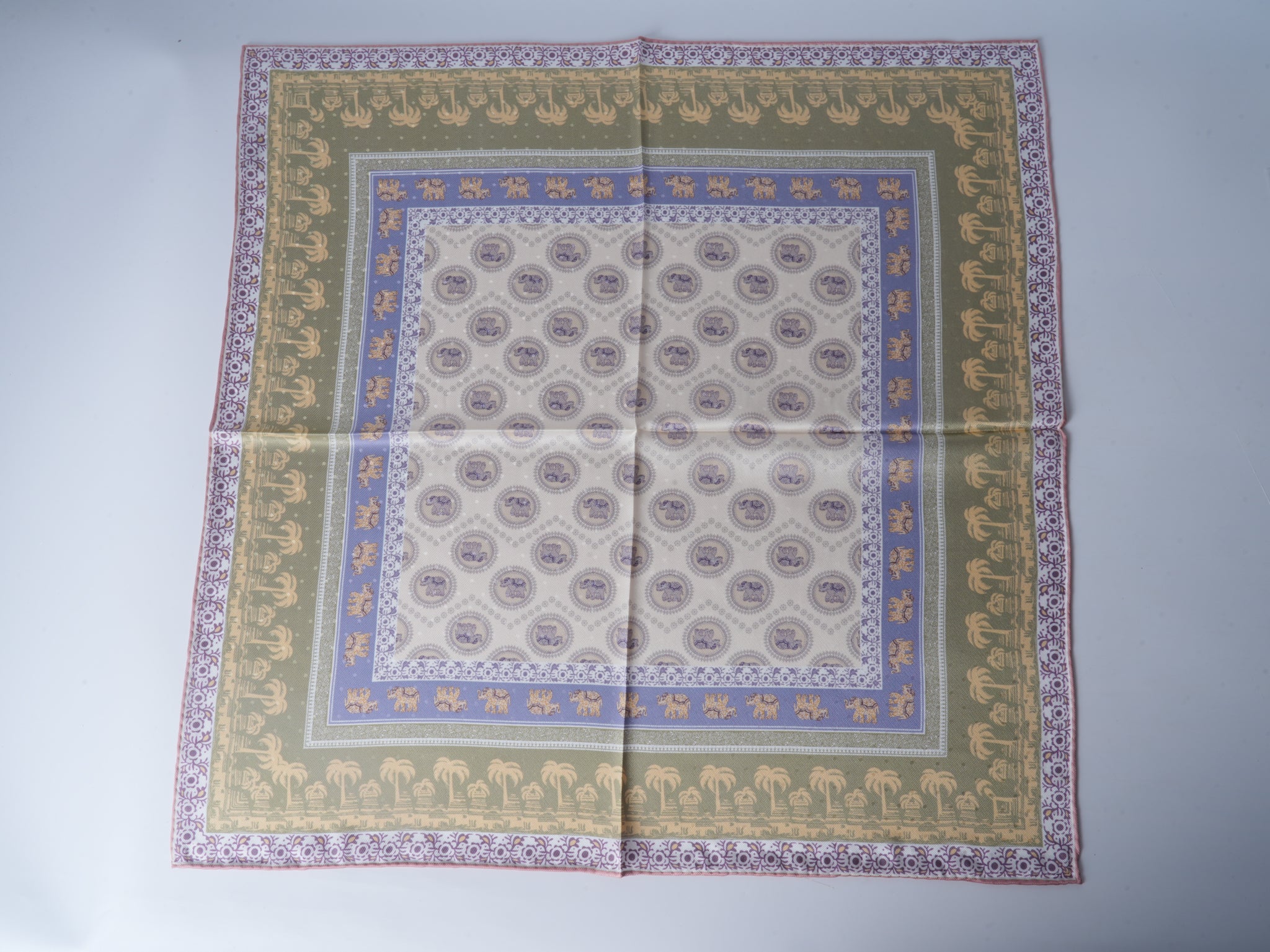 Silver Gray Double-Sided Jacquard Silk Scarf