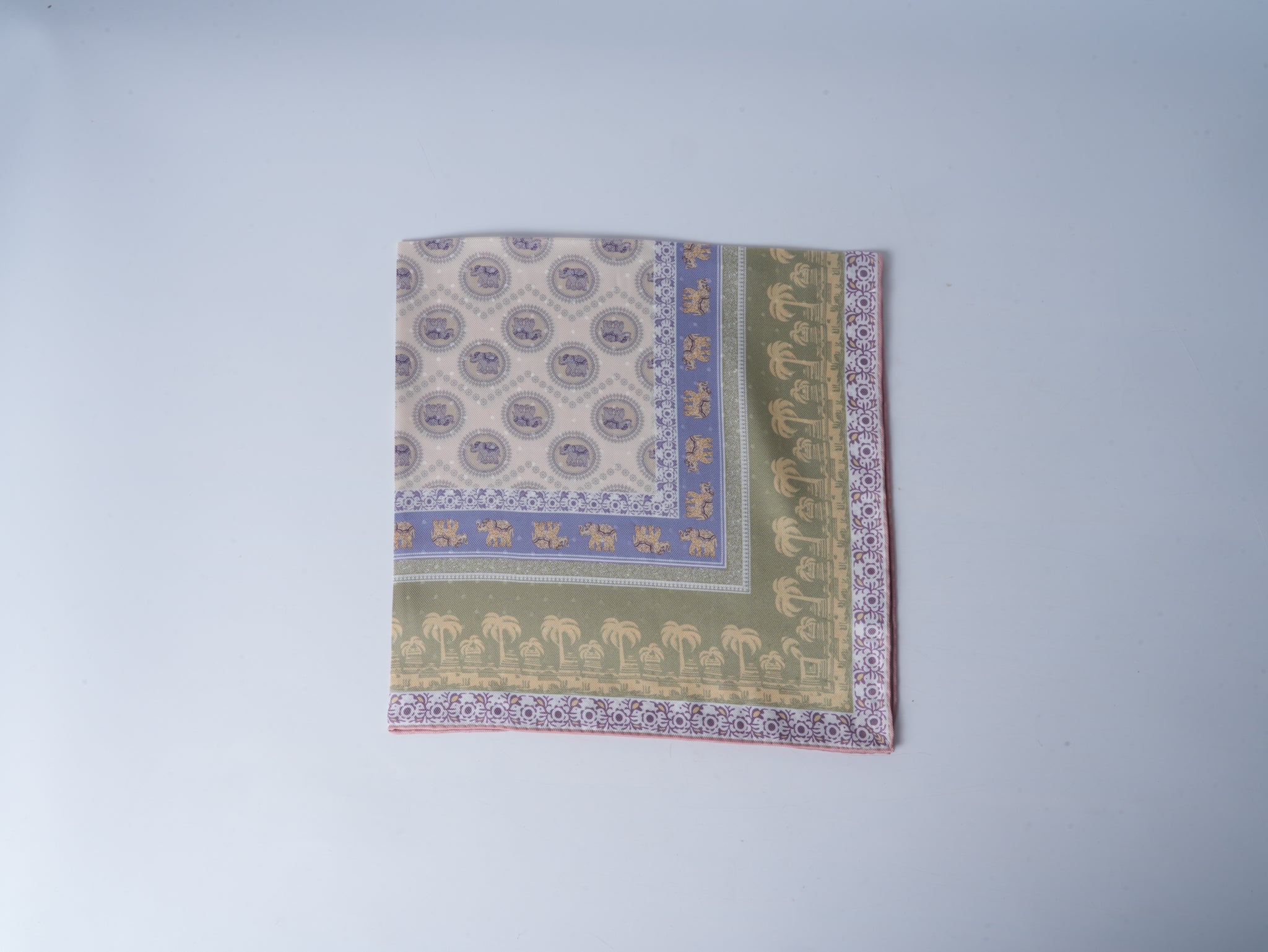 Silver Gray Double-Sided Jacquard Silk Scarf