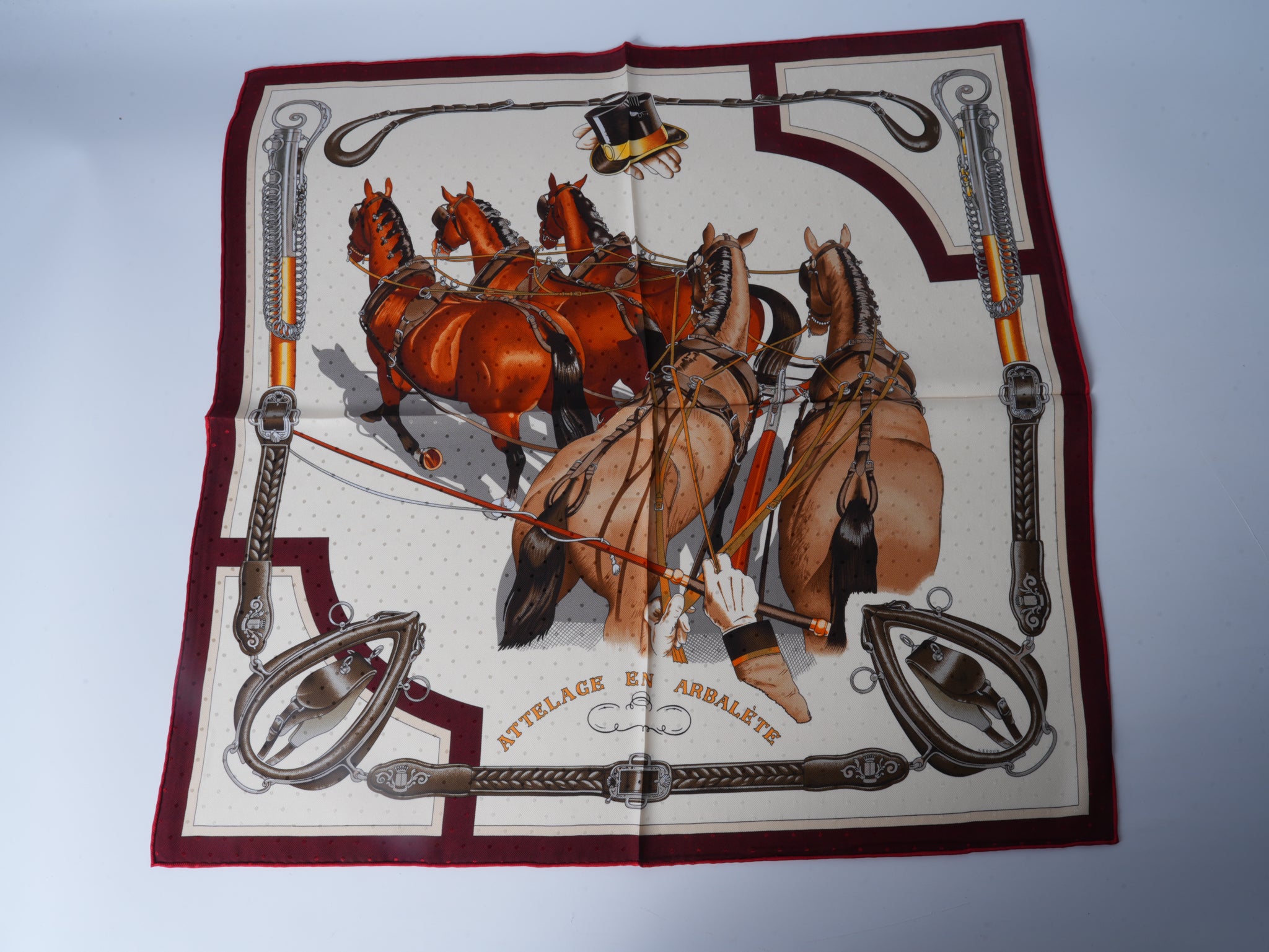 Carriage Double-Sided Jacquard Silk Scarf