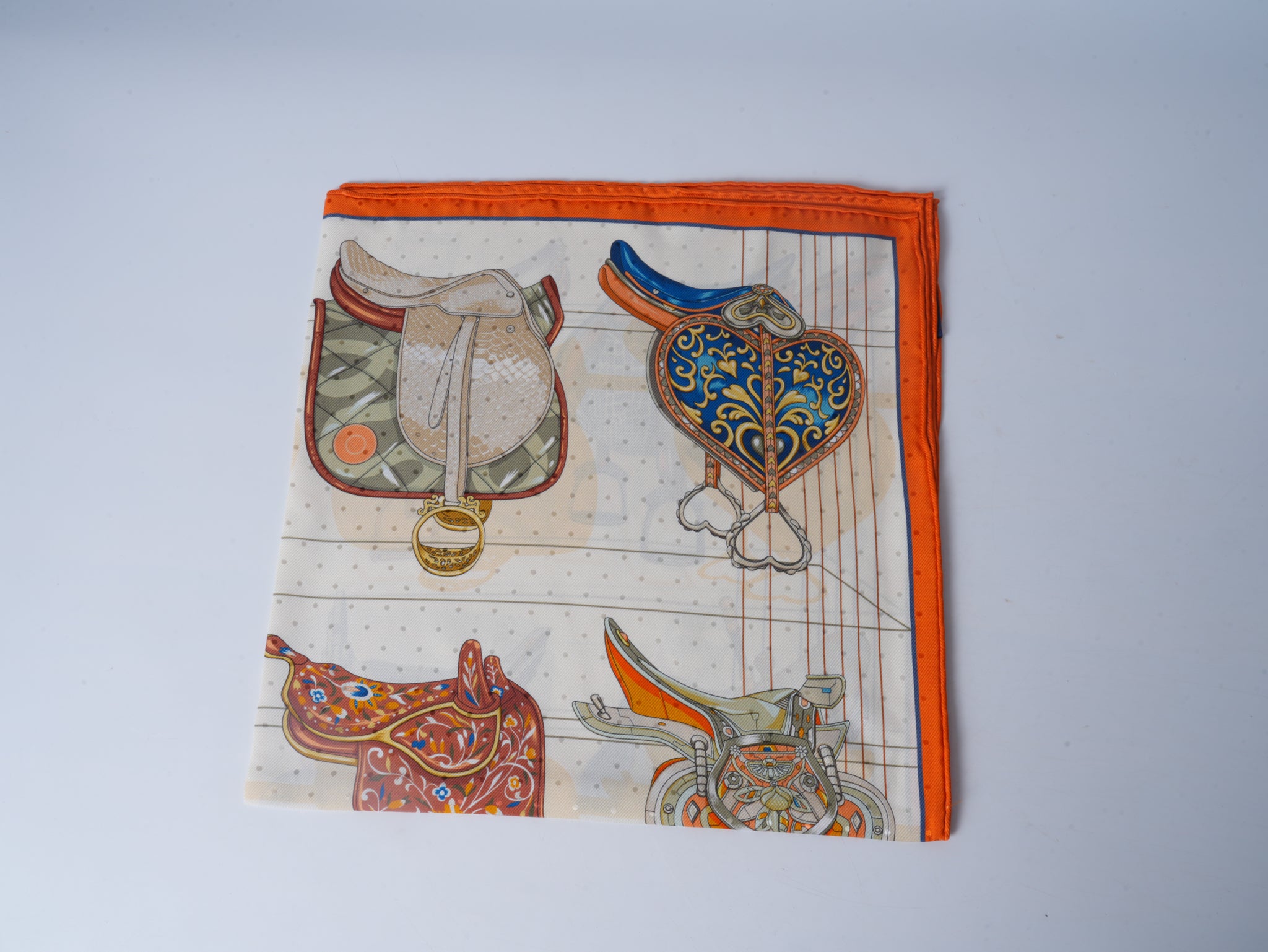 Saddle Double-Sided Jacquard Silk Scarf