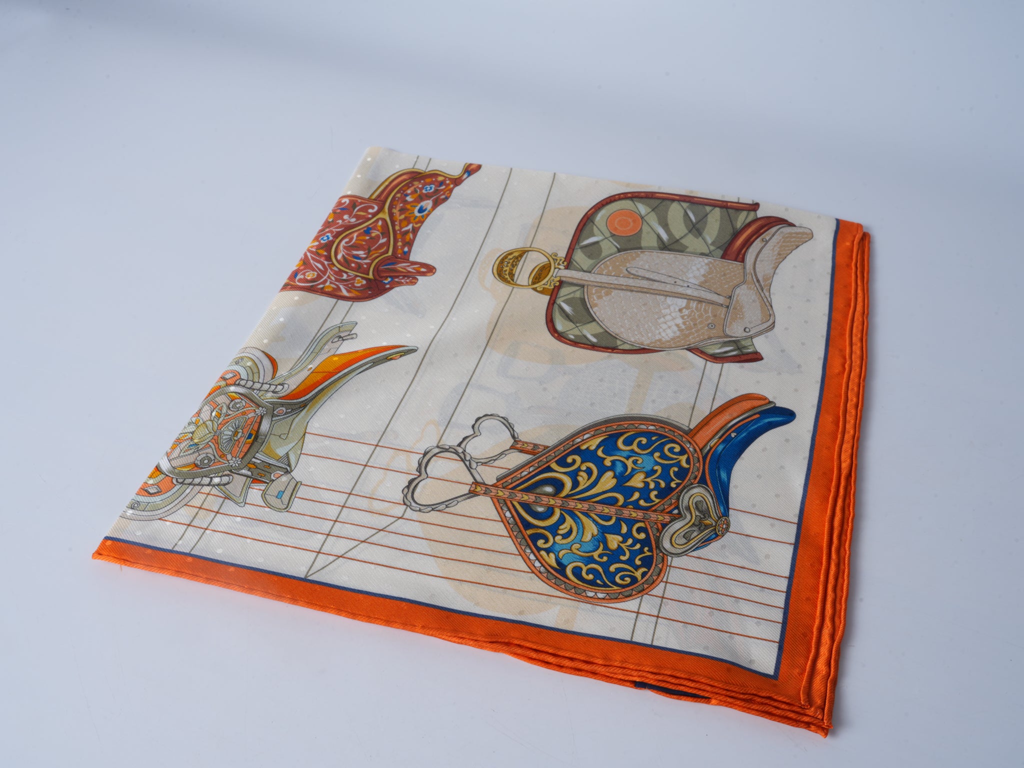 Saddle Double-Sided Jacquard Silk Scarf