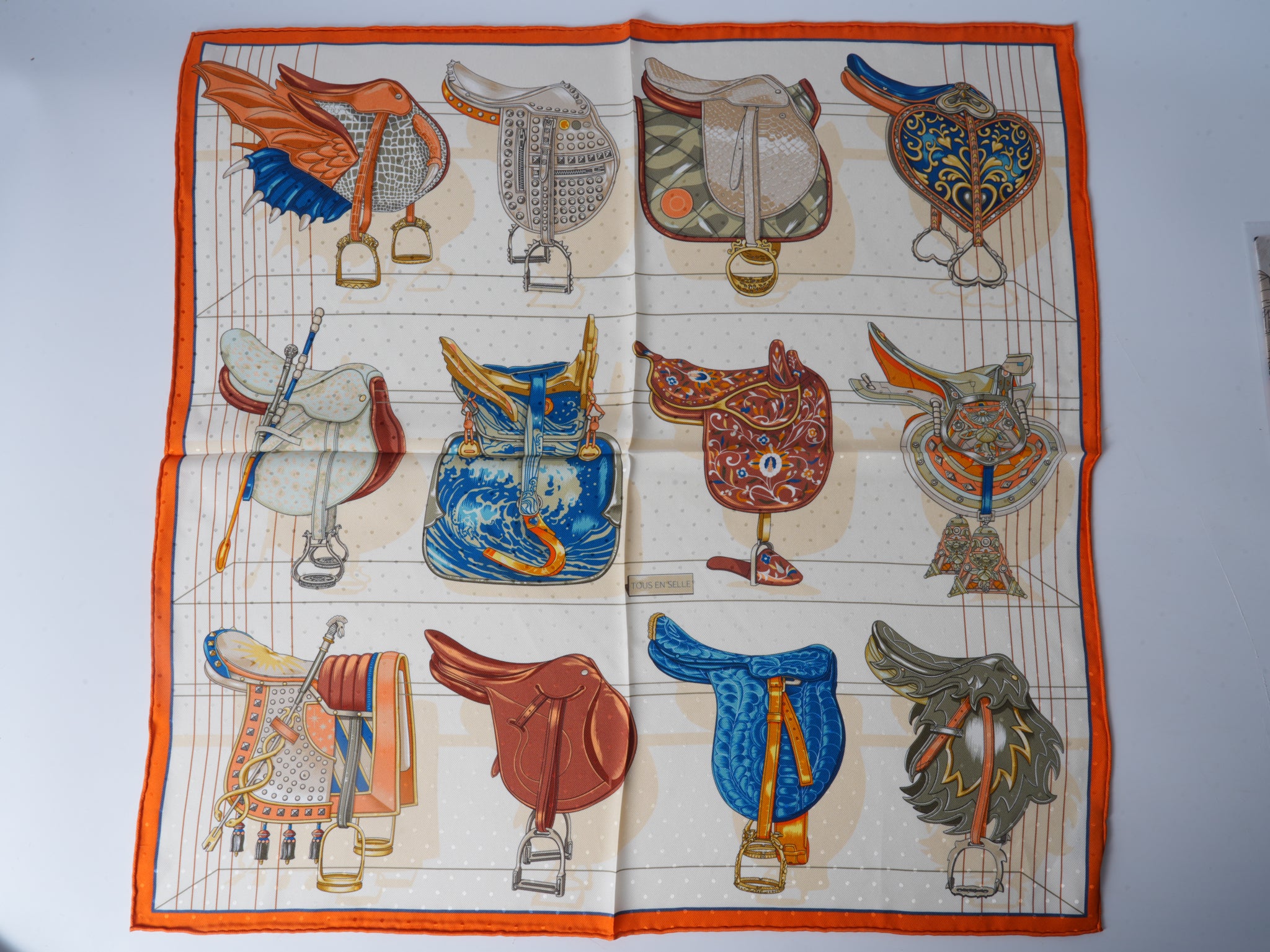 Saddle Double-Sided Jacquard Silk Scarf