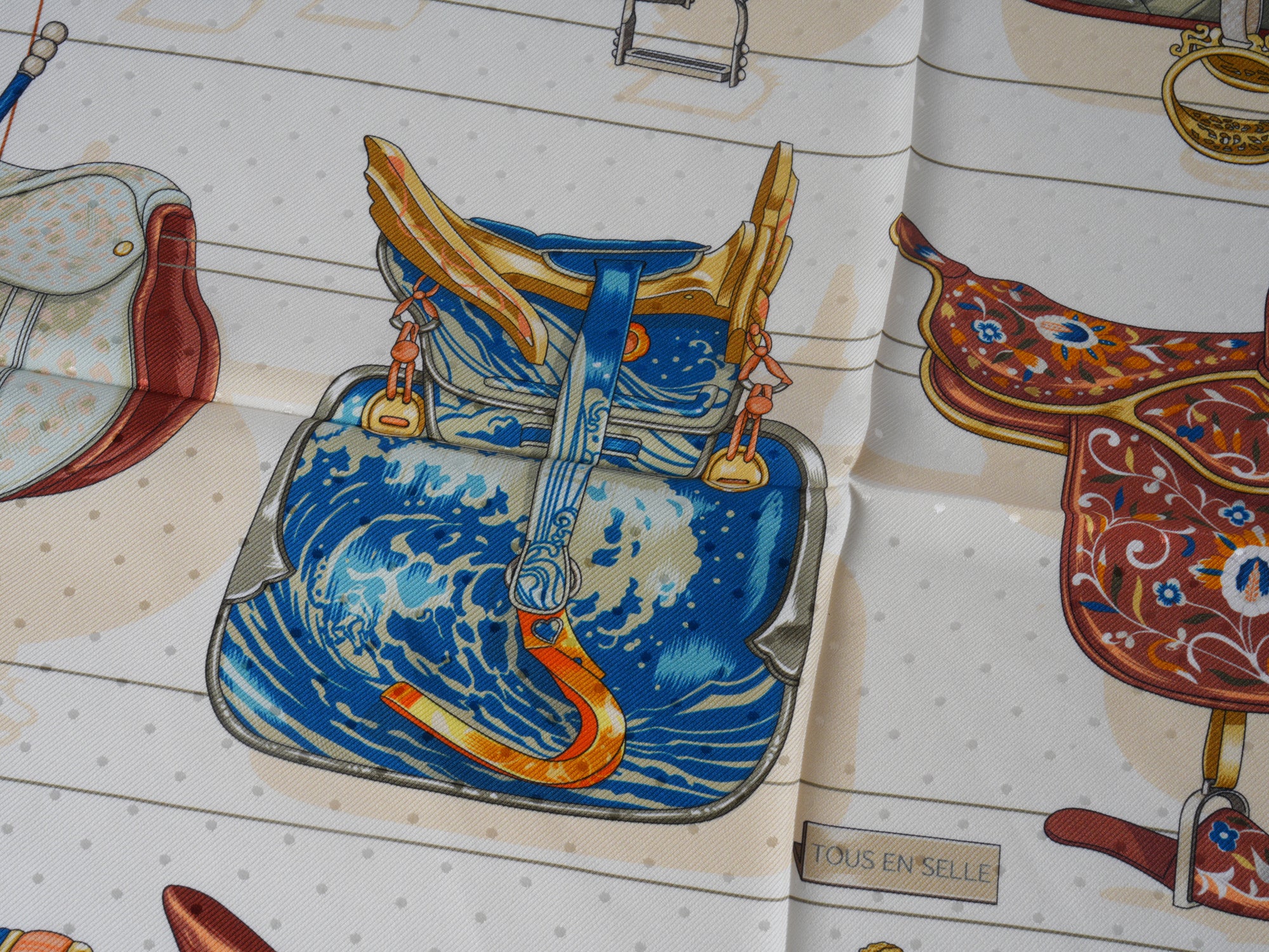 Saddle Double-Sided Jacquard Silk Scarf