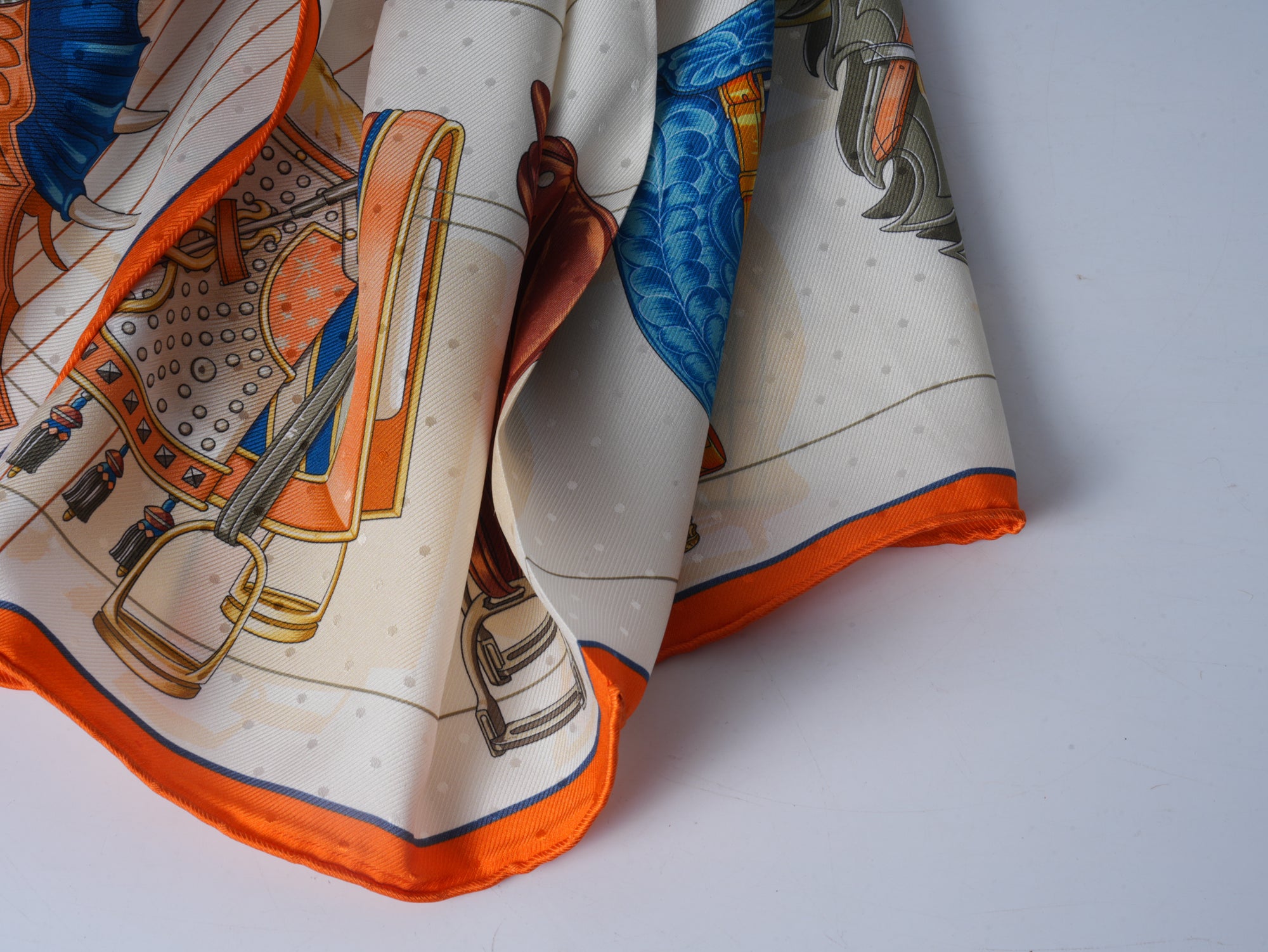 Saddle Double-Sided Jacquard Silk Scarf