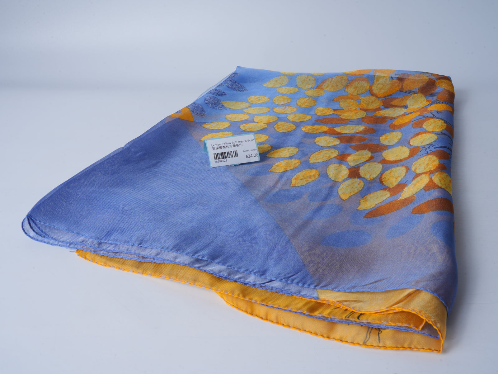 Lemon Yellow Soft Beach Scarf